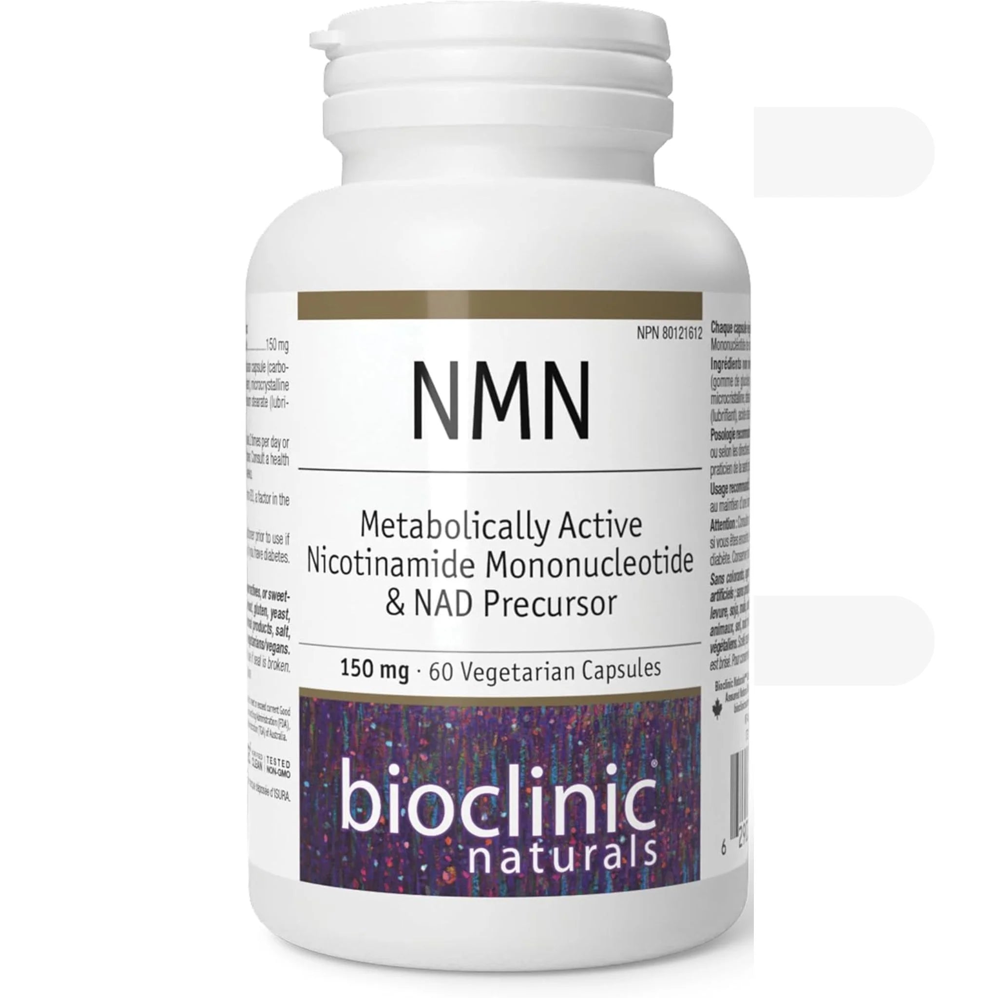 Bioclinic Naturals NMN 150mg 60 Vegetarian Capsules - Nature's Source Inc