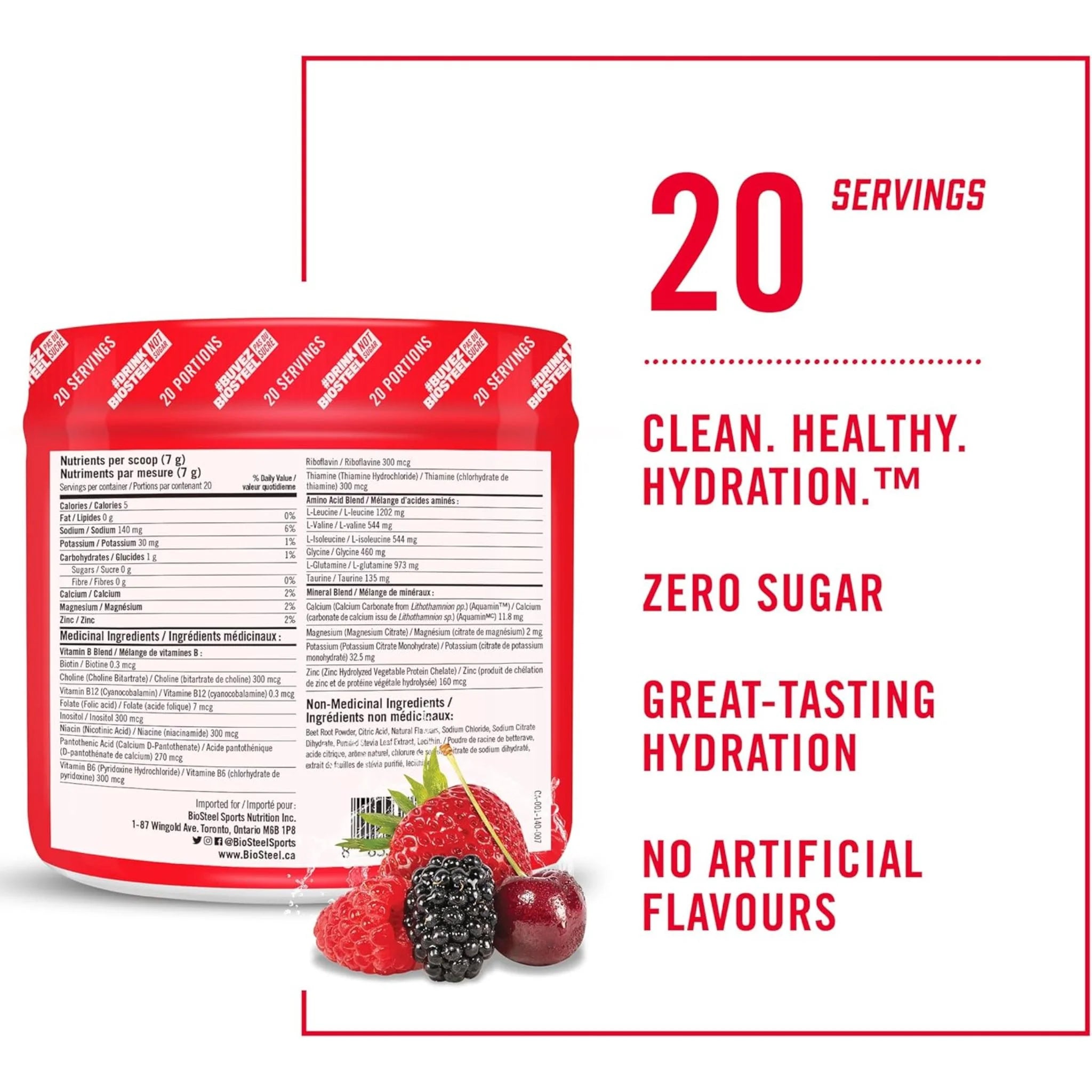 Biosteel Hydration Mix Mixed Berry 140g