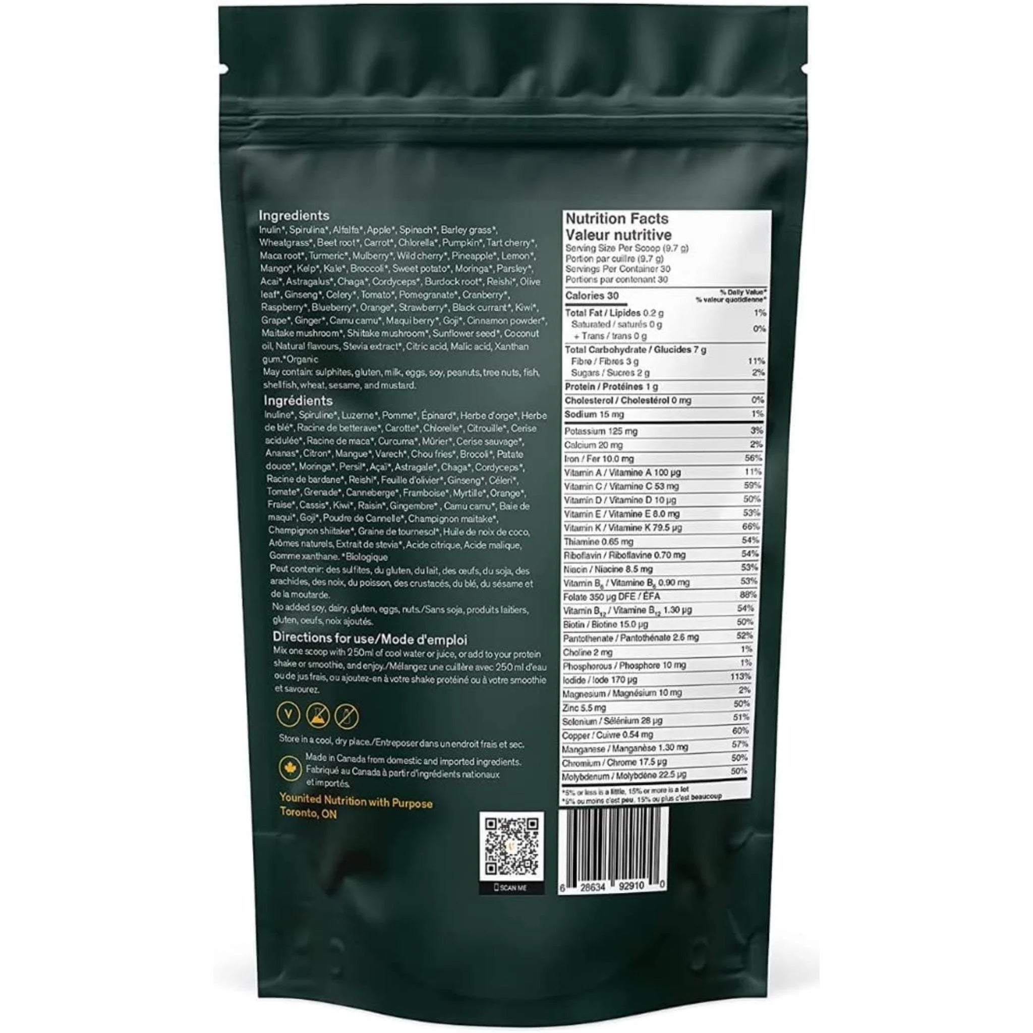 Younited All-In Superfood Citrus Mint 292g