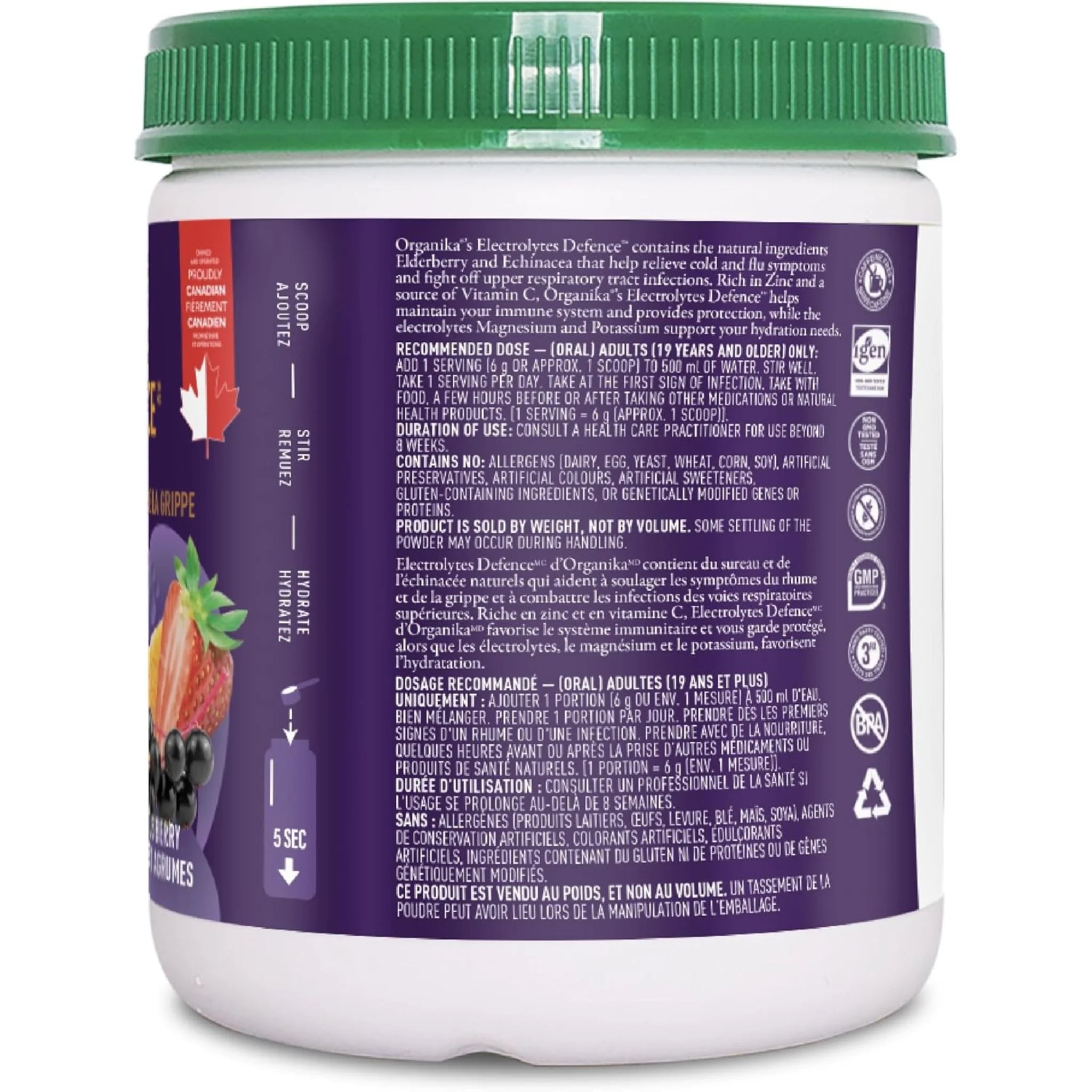 Organika Electrolytes Defence Citrus Berry 180g