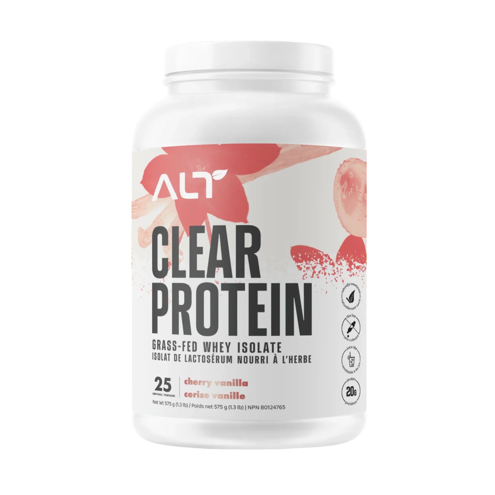 ALT Clear Whey Isolate Cherry Vanilla 725g - Nature's Source Inc