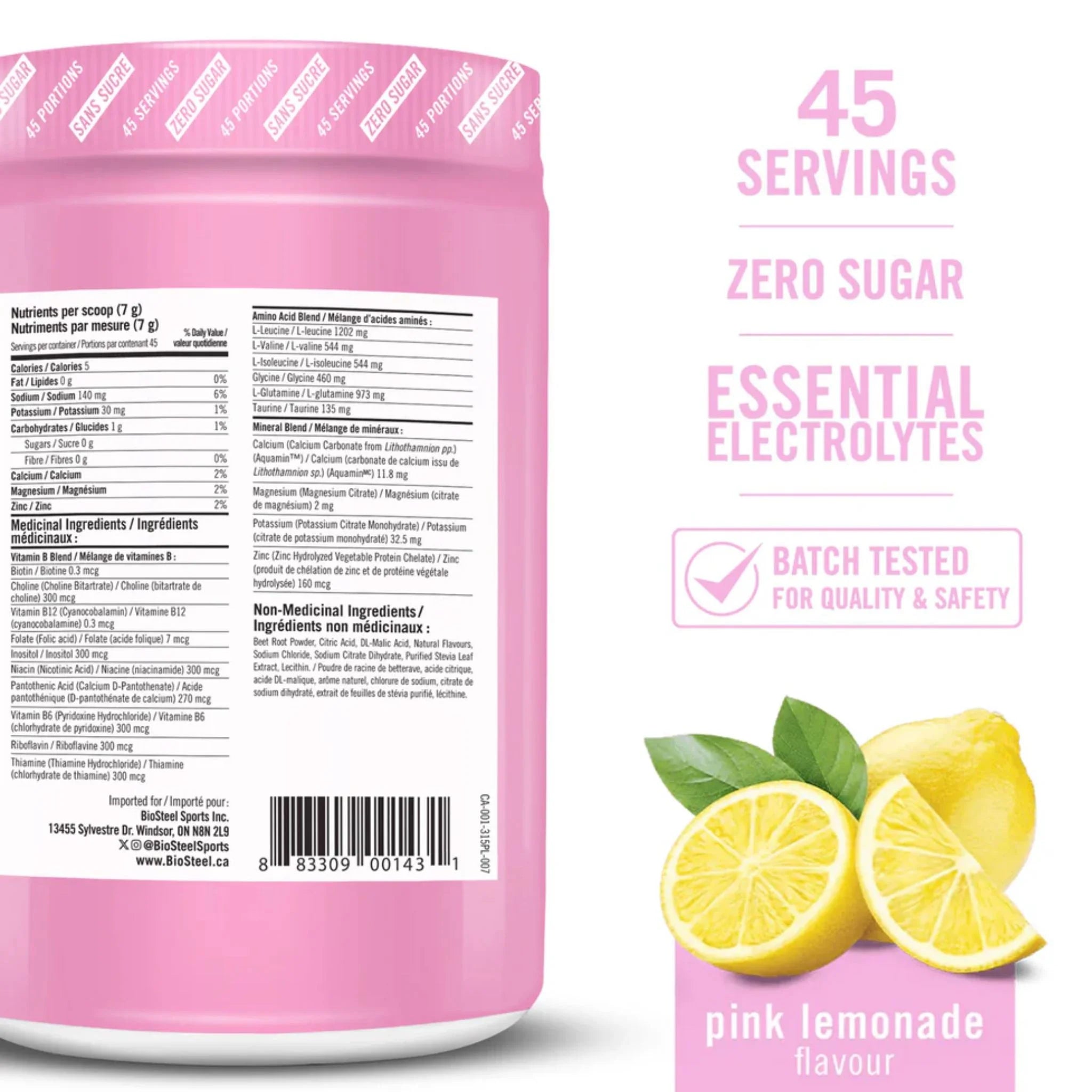 BioSteel Hydration Mix Pink Lemonade 315g