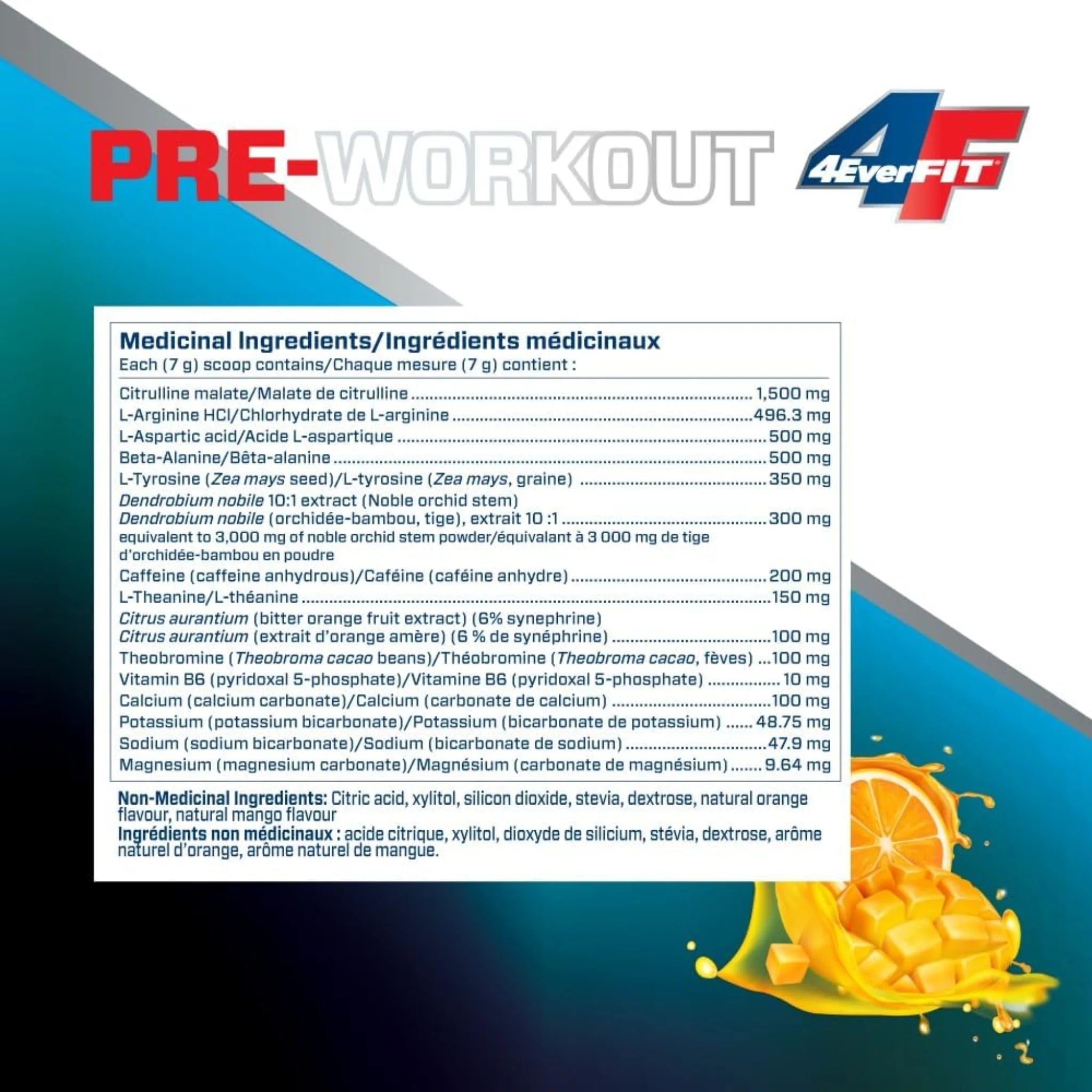 4EverFit Pre-Workout Citrus Mango Blast 213g