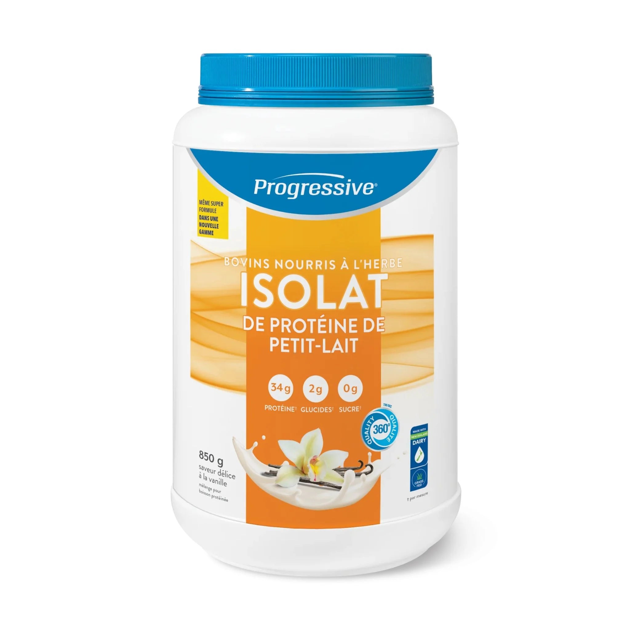 Progressive Grass Fed Whey Isolate Vanilla 850g - Nature's Source Inc