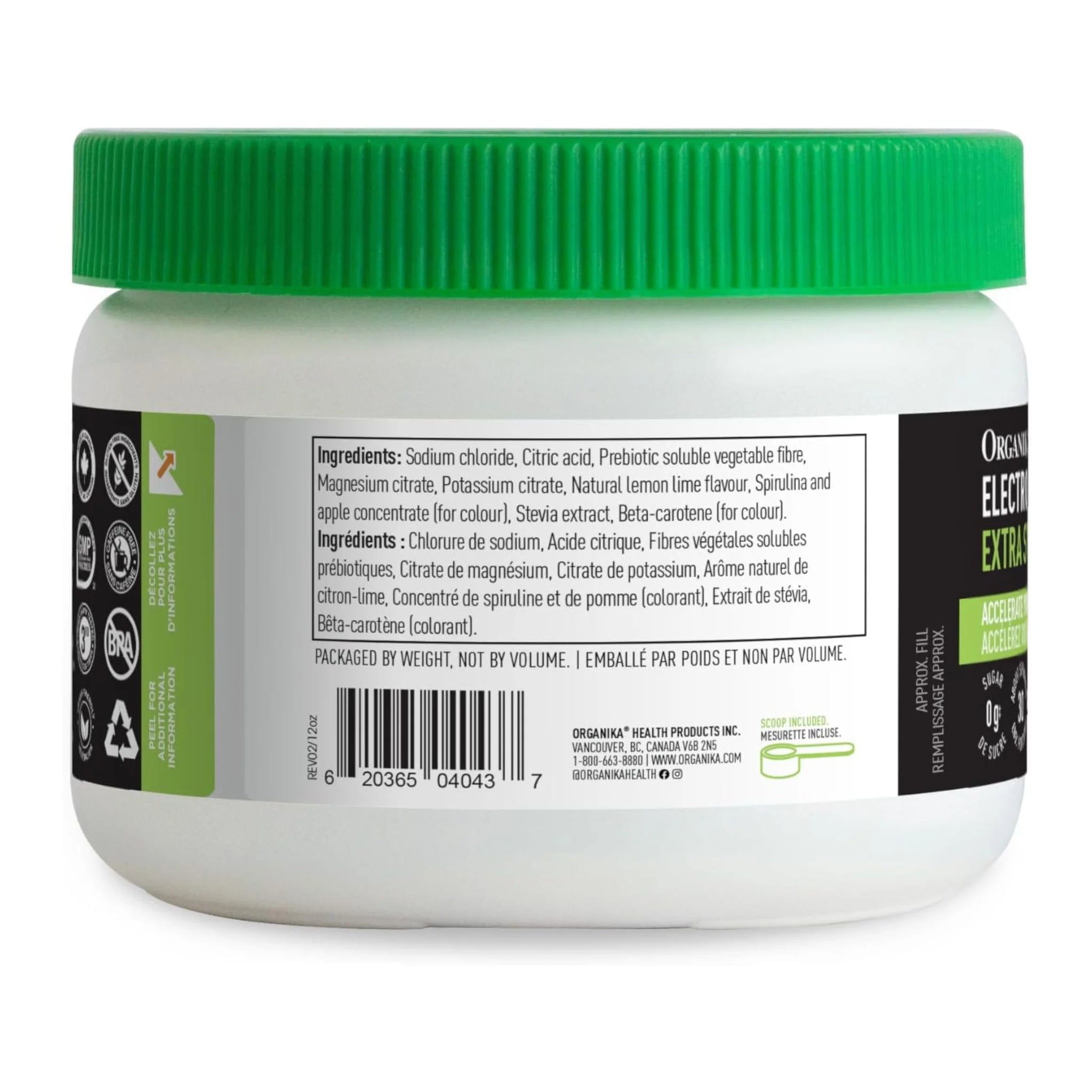 Organika Electrolytes Extra Strength Lemon Lime 180g - Nature's Source Inc