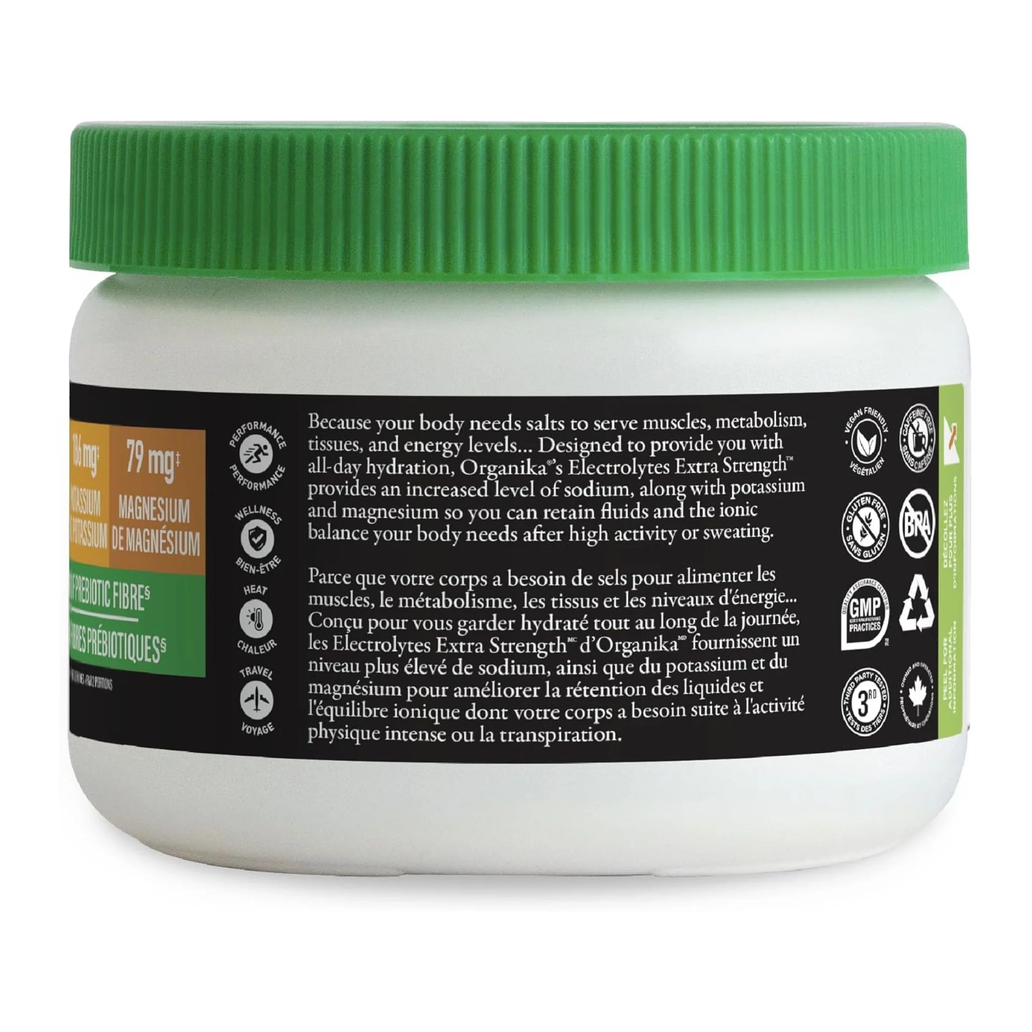 Organika Electrolytes Extra Strength Lemon Lime 180g - Nature's Source Inc