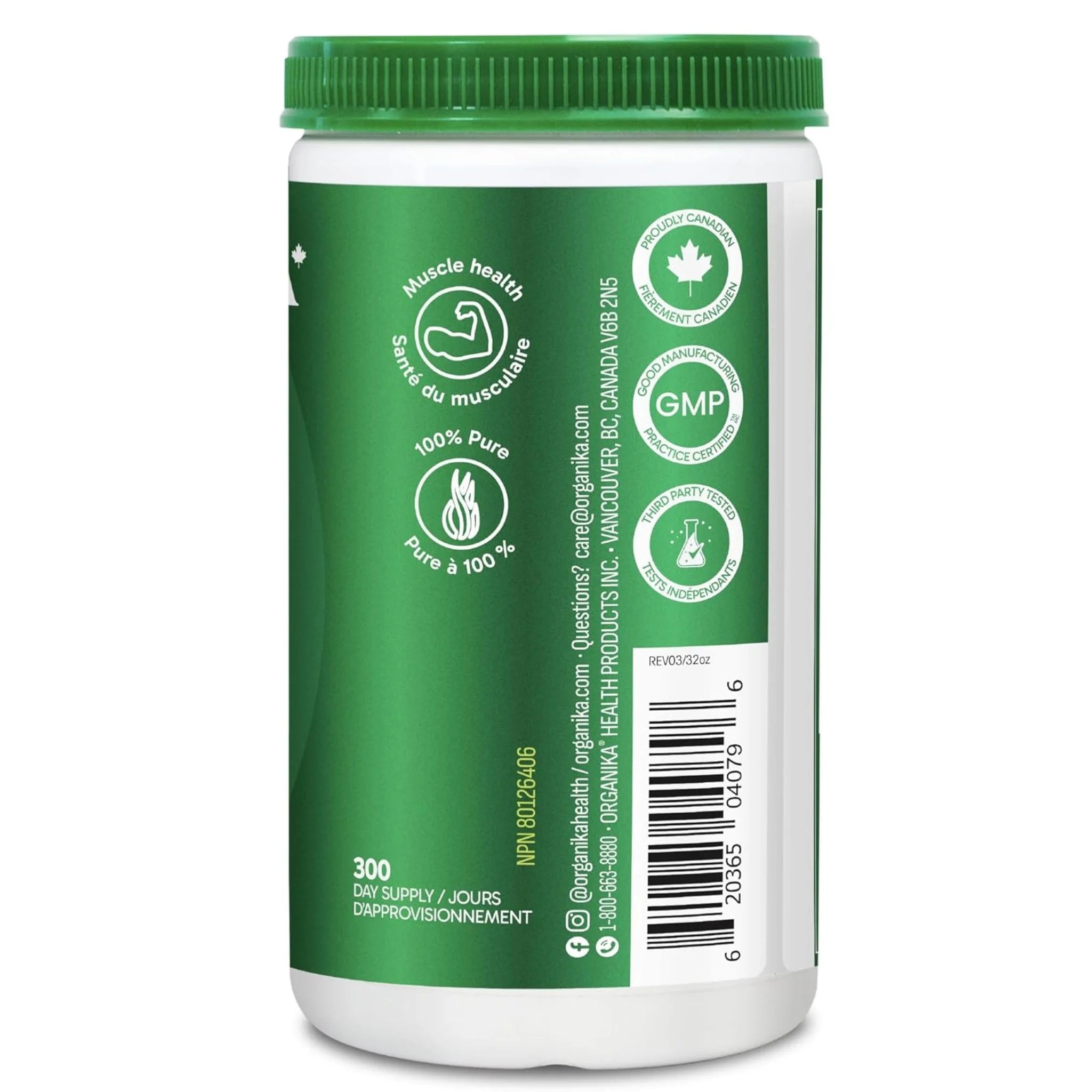 Organika Glycine 450g - Nature's Source Inc