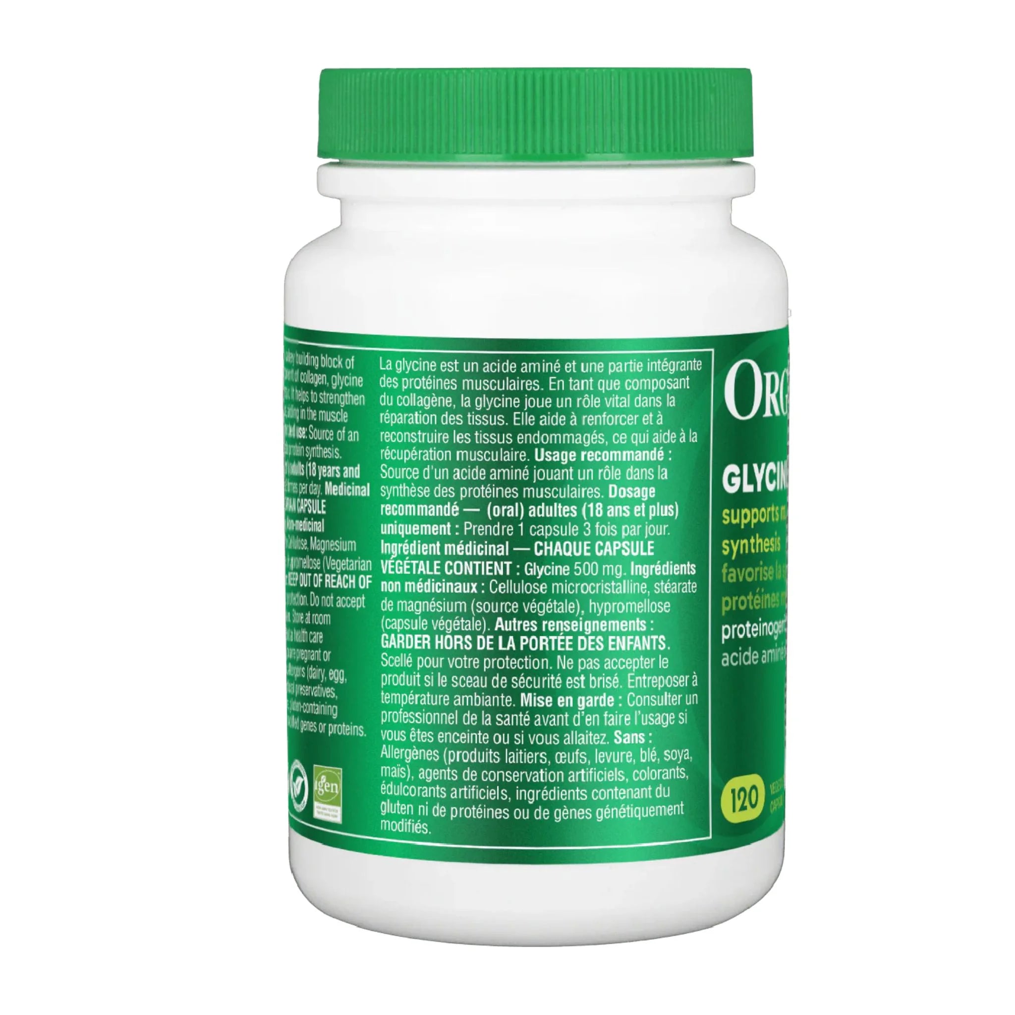 Organika Glycine 120 Veggie Capsules