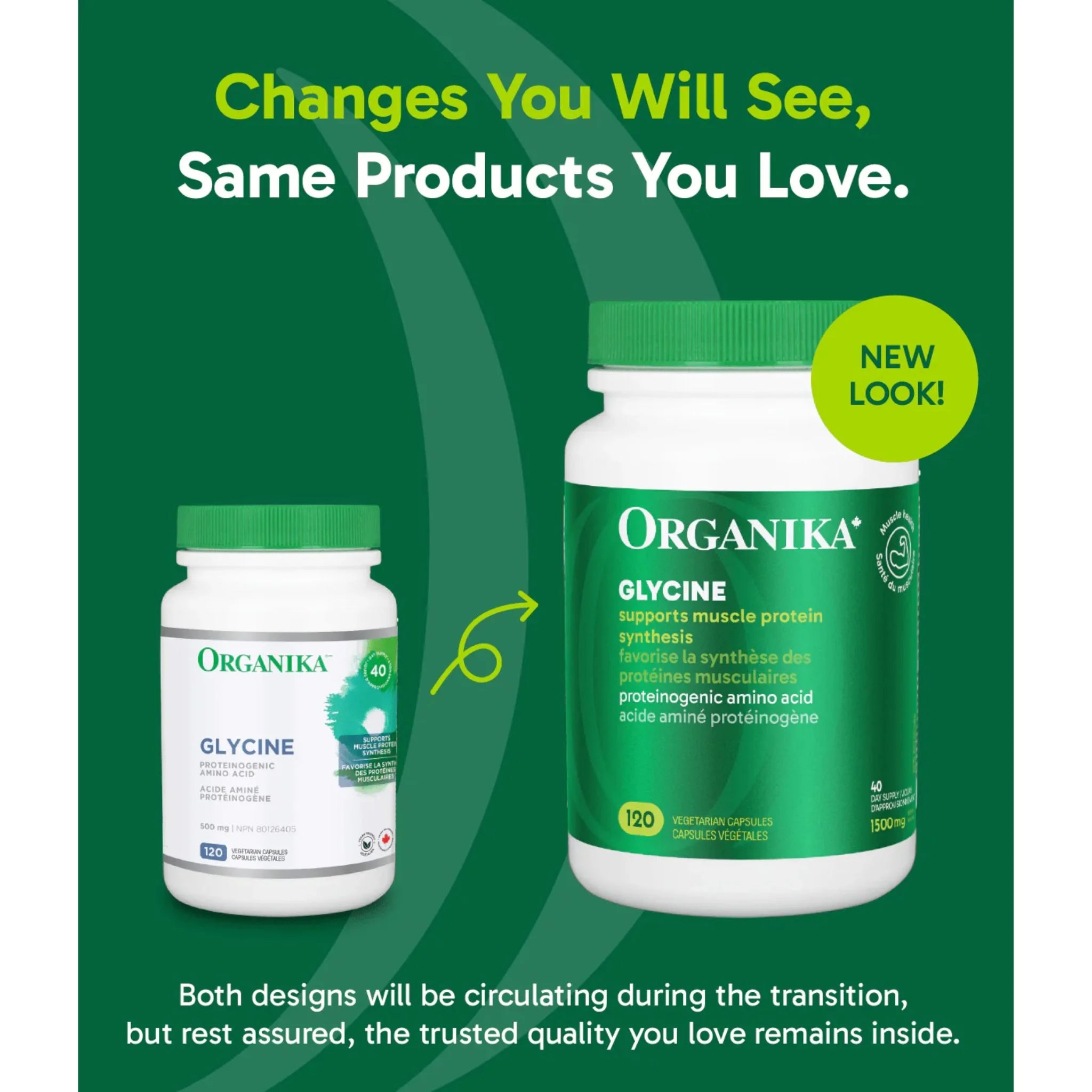 Organika Glycine 120 Veggie Capsules