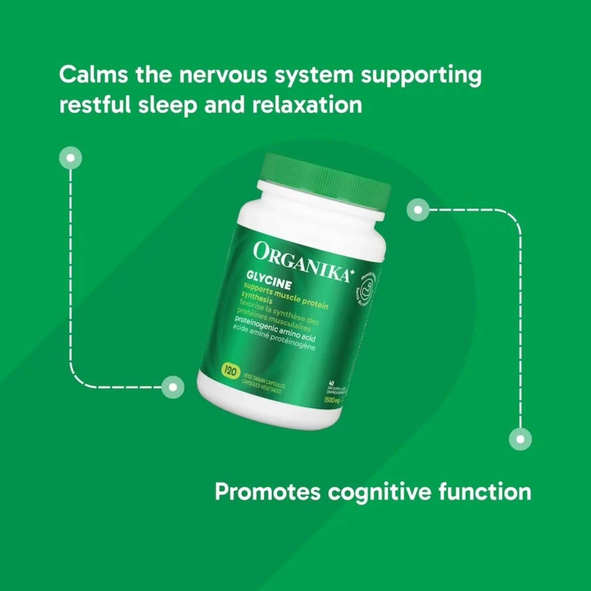 Organika Glycine 120 Veggie Capsules