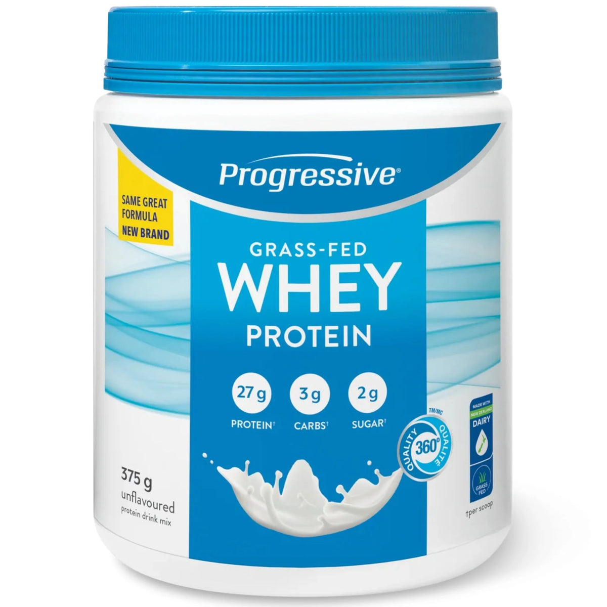 Progressive Grass-fed Whey Protein Unflavoured 375g
