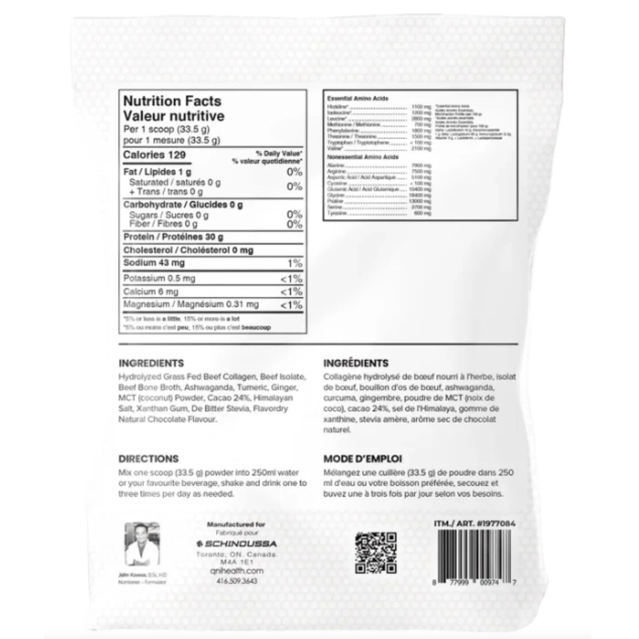 Schinoussa Phyzik Beef Protein Chocolate 910g - Nature's Source Inc