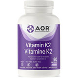 AOR Vitamin K2, 120mcg 60 Vegan Capsules - Nature's Source Inc