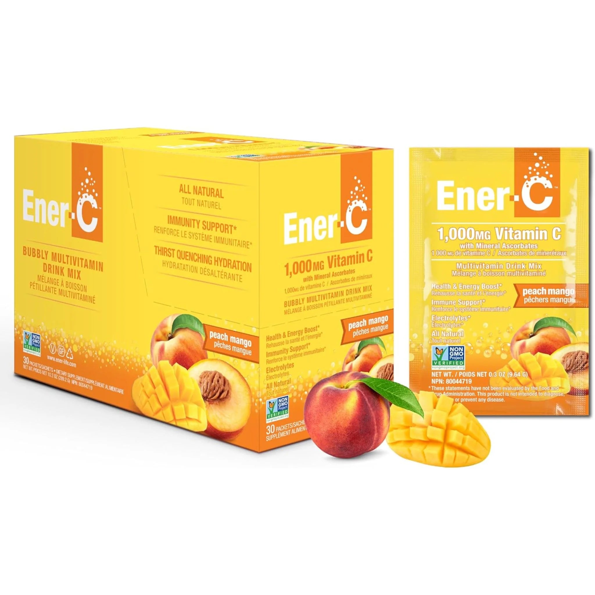 Ener-C Peach Mango 1000mg 30pks - Nature's Source Inc