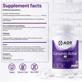 AOR Curcumin Active 133.3mg, 60 Vegan Capsules - Nature's Source Inc