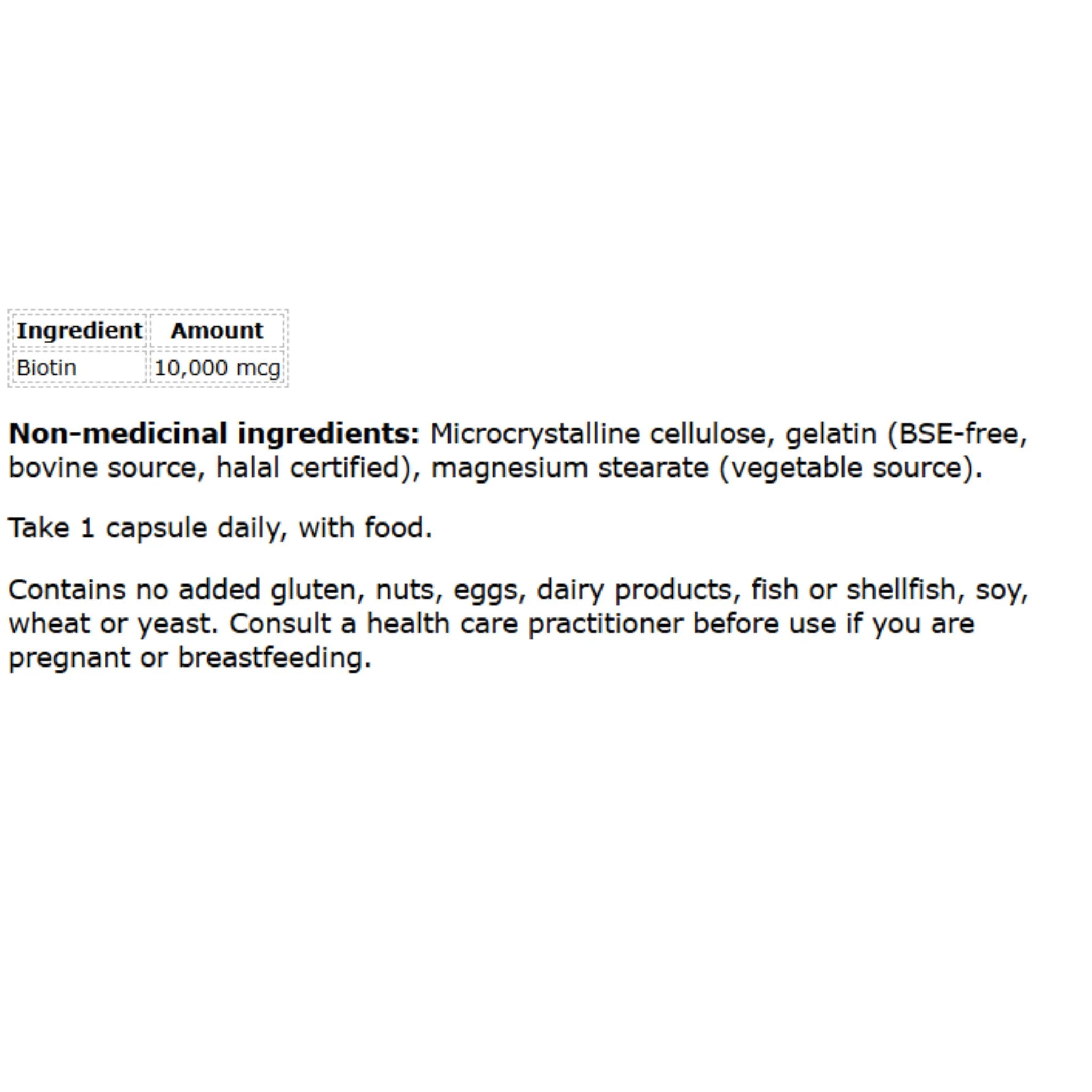 Naka Pro Biotin 10, 000 mcg 300 caps - Nature's Source Inc