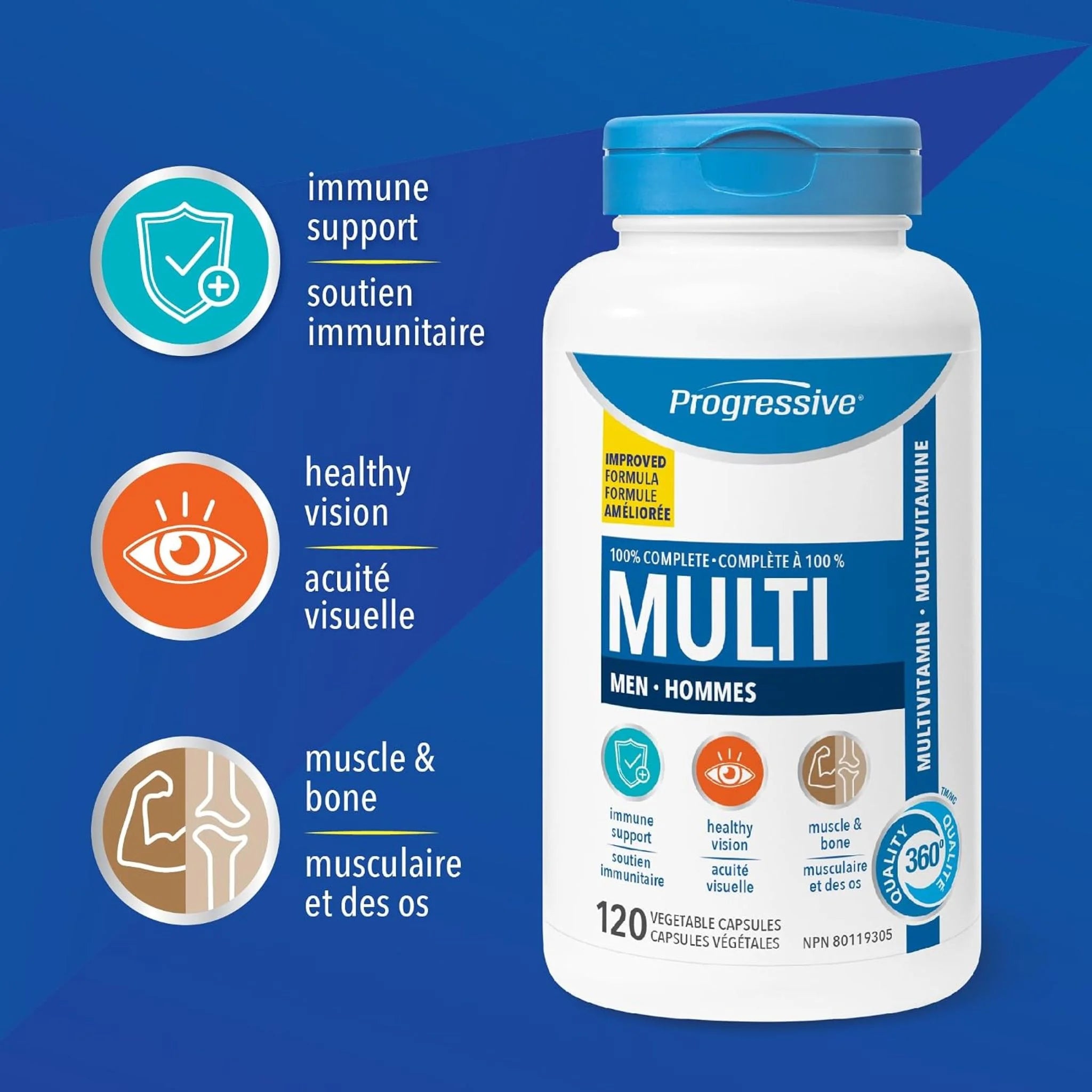 Progressive MultiVitamin Adult Men 120c - Nature's Source Inc