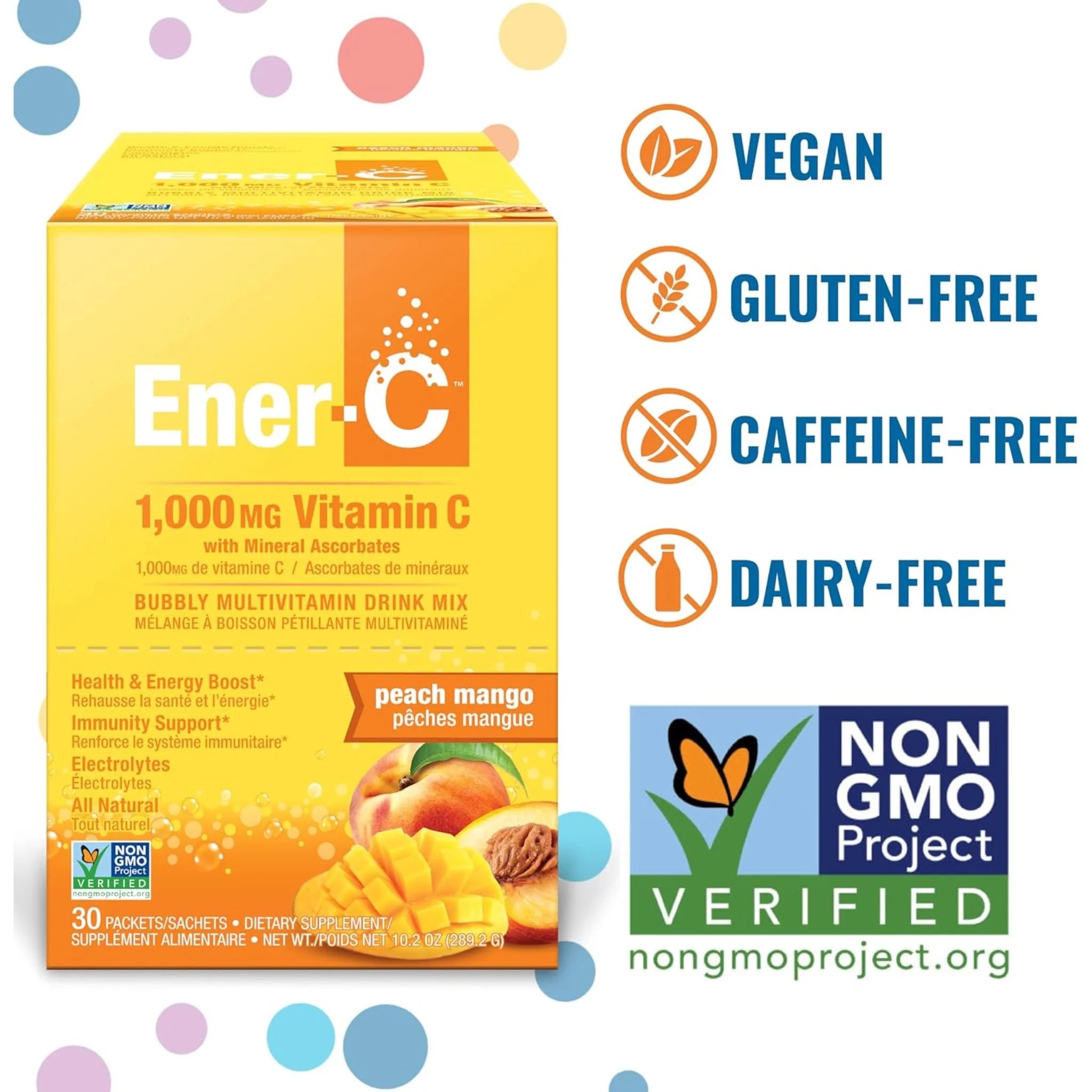 Ener-C Peach Mango 1000mg 30pks - Nature's Source Inc