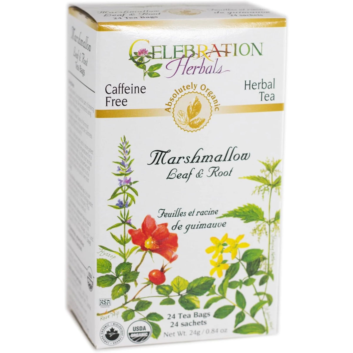 Celebration Herbals Organic Marshmallow Leaf Tea 24 bags - Nature's Source Inc