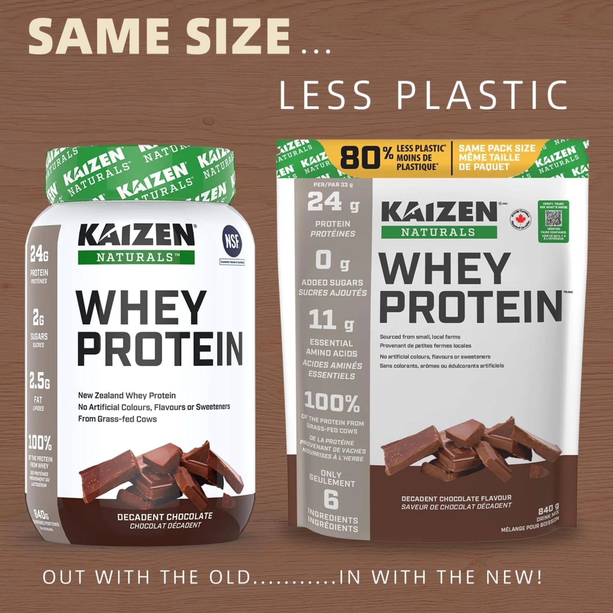 Kaizen Naturals Whey Protein Chocolate 840g