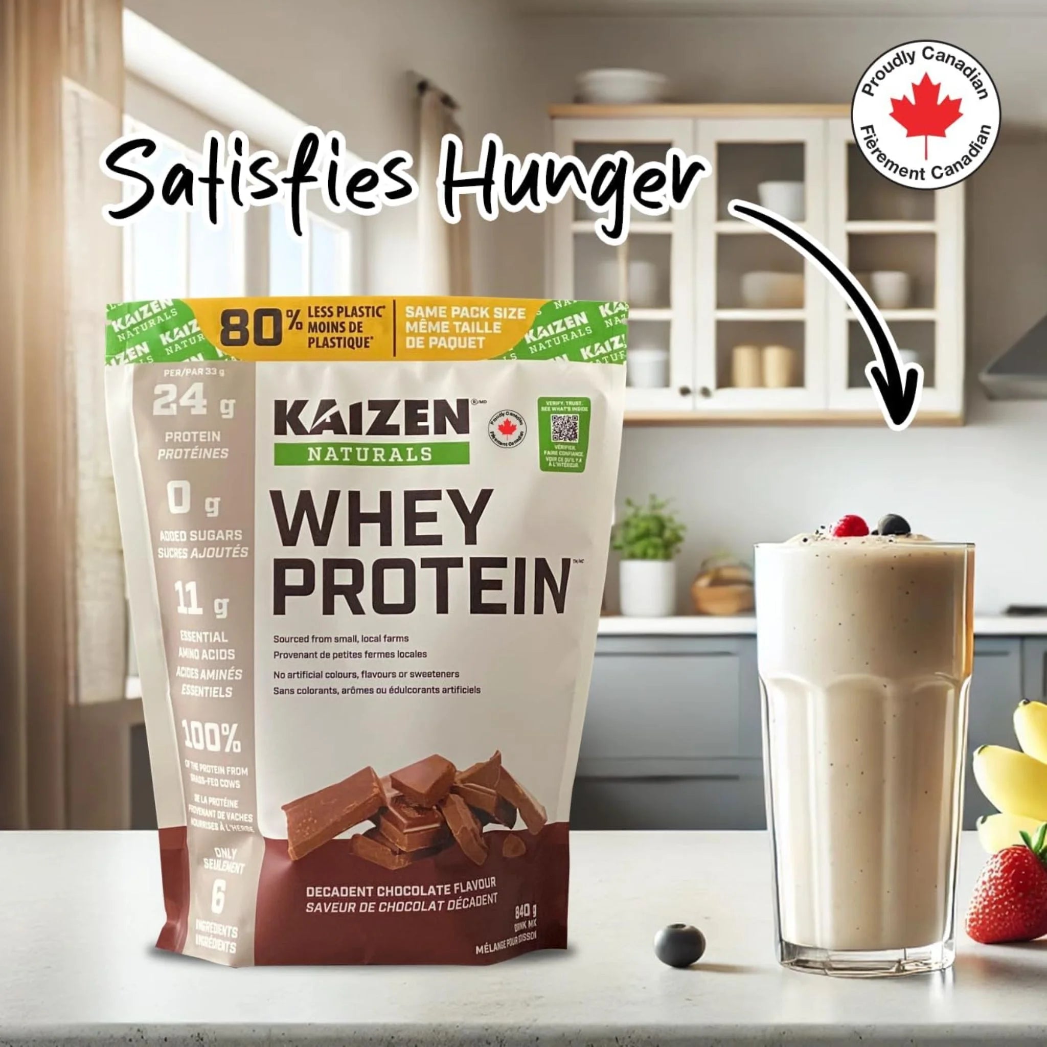 Kaizen Naturals Whey Protein Chocolate 840g