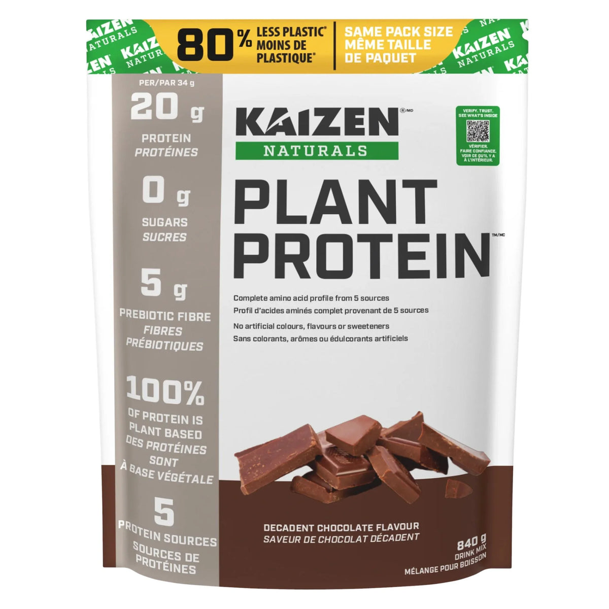 Kaizen Naturals Plant Protein Chocolate 840g