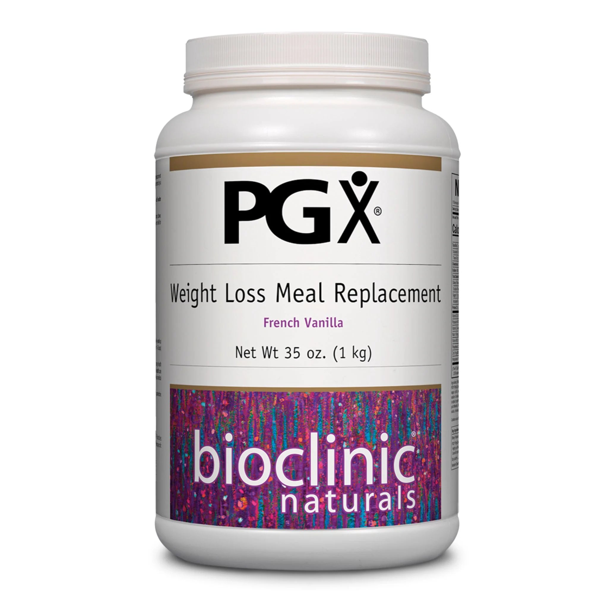 Bioclinic Naturals Naturals PGX Weight Loss Meal Loss Replacement French Vanilla 1Kg - Nature's Source Inc