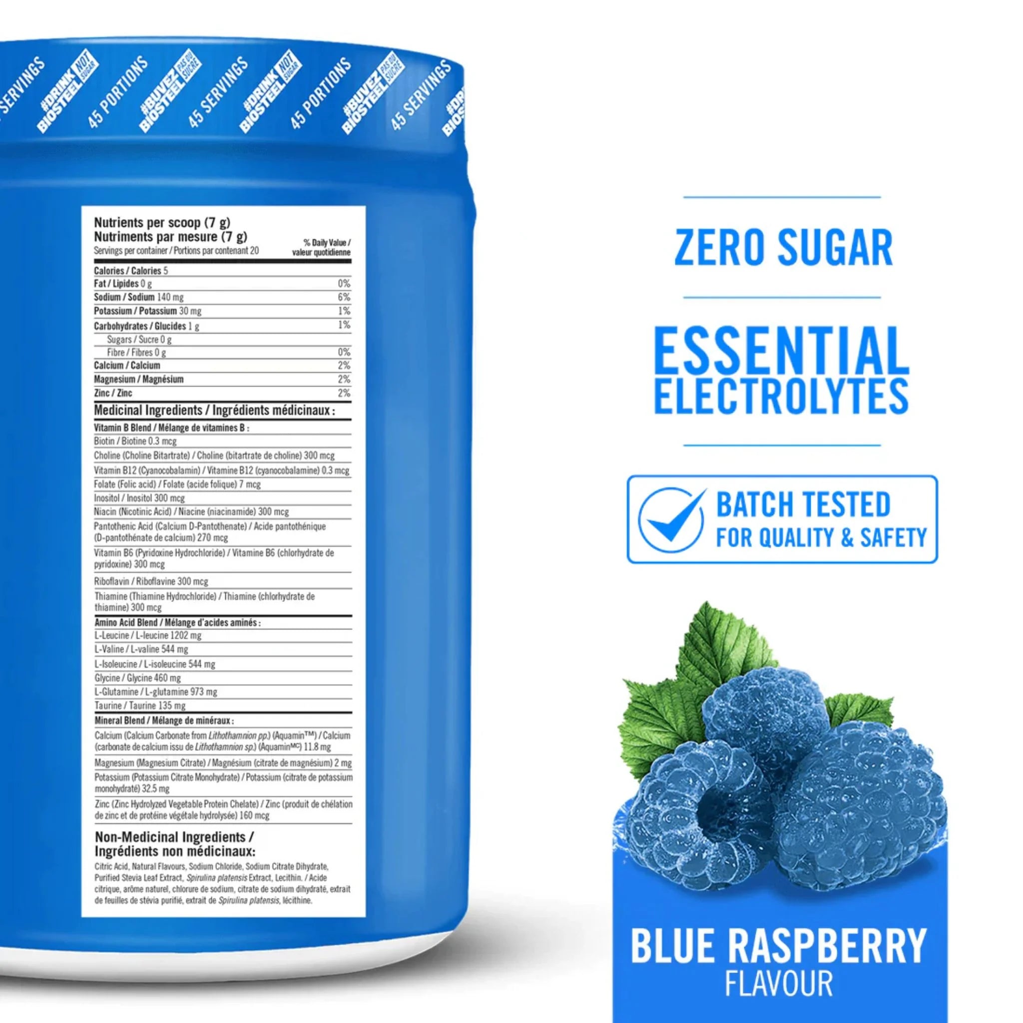BioSteel Hydration Mix Blue Raspberry 700g - Nature's Source Inc