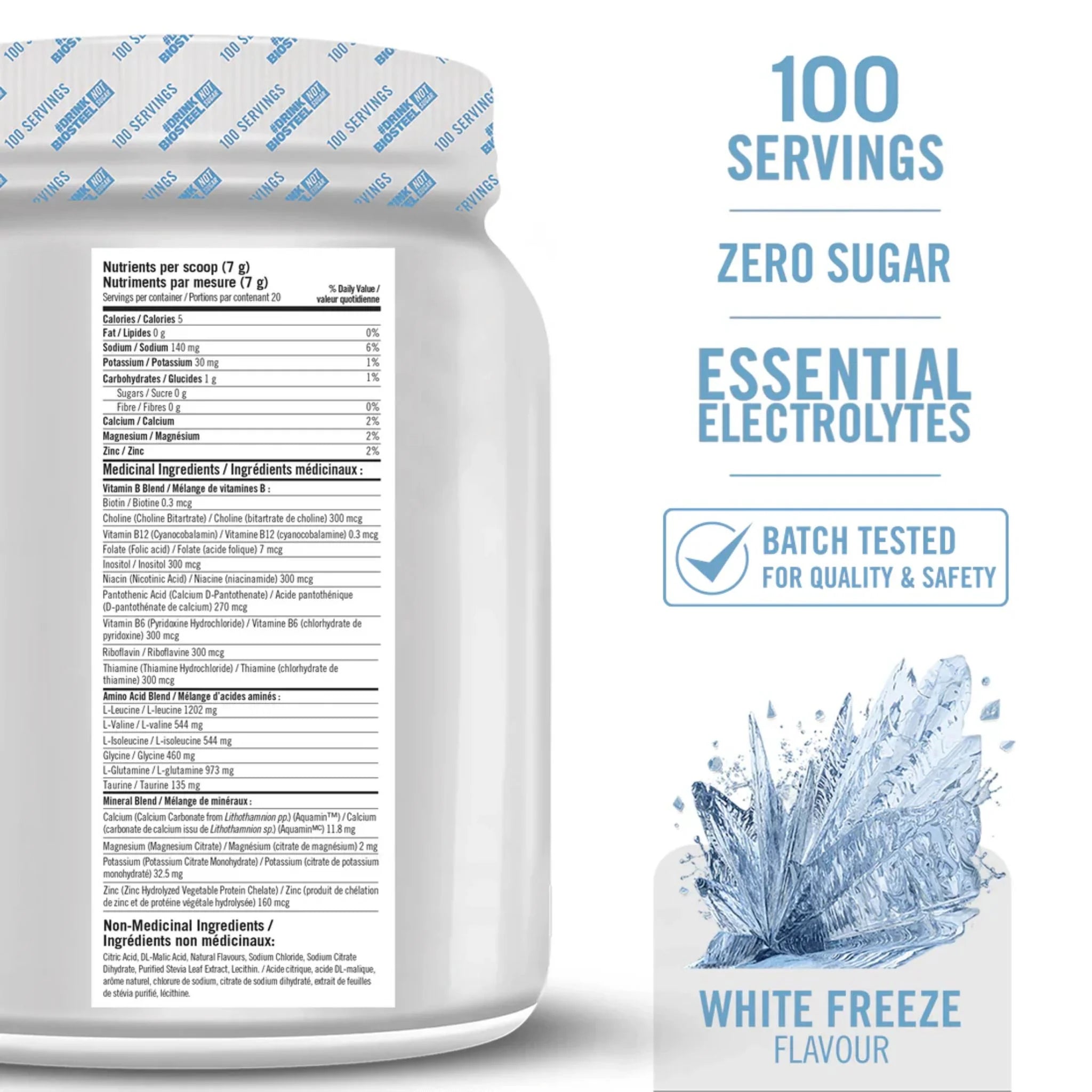 BioSteel Hydration Mix White Freeze 700g - Nature's Source Inc