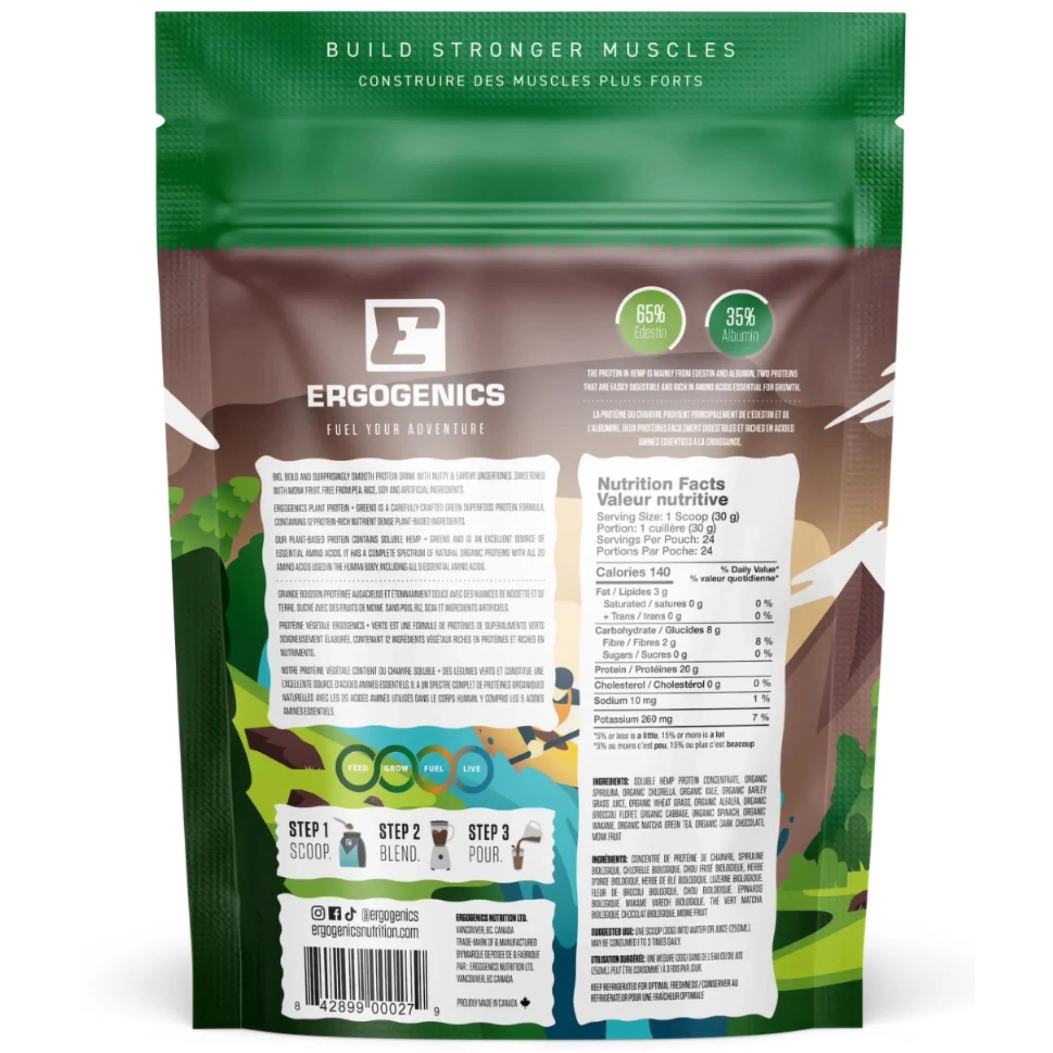 Ergogenics Nutrition Plant Protein Dark Chocolate 120g