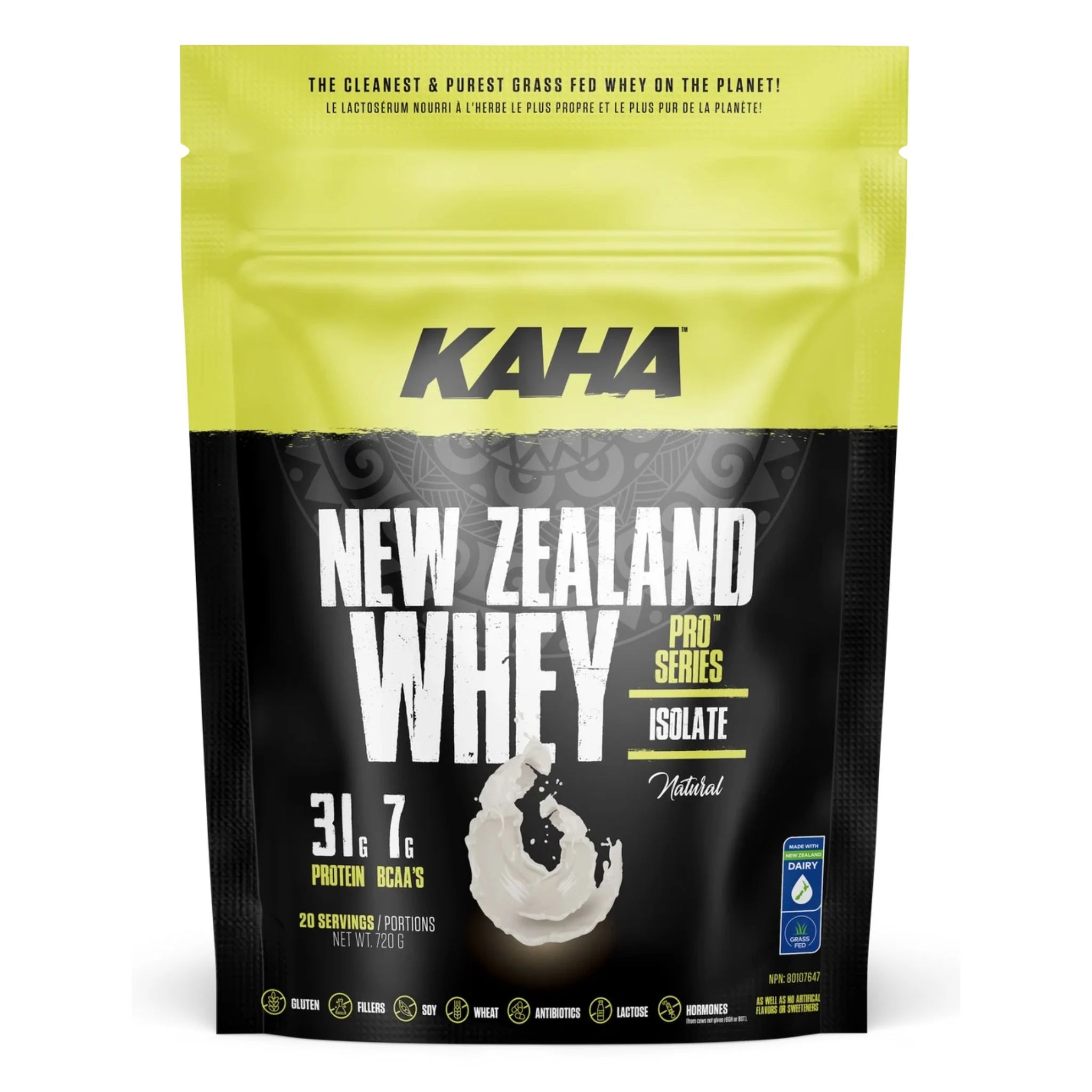 Kaha Nutrition New Zealand Whey Isolate Ntrl 720g - Nature's Source Inc