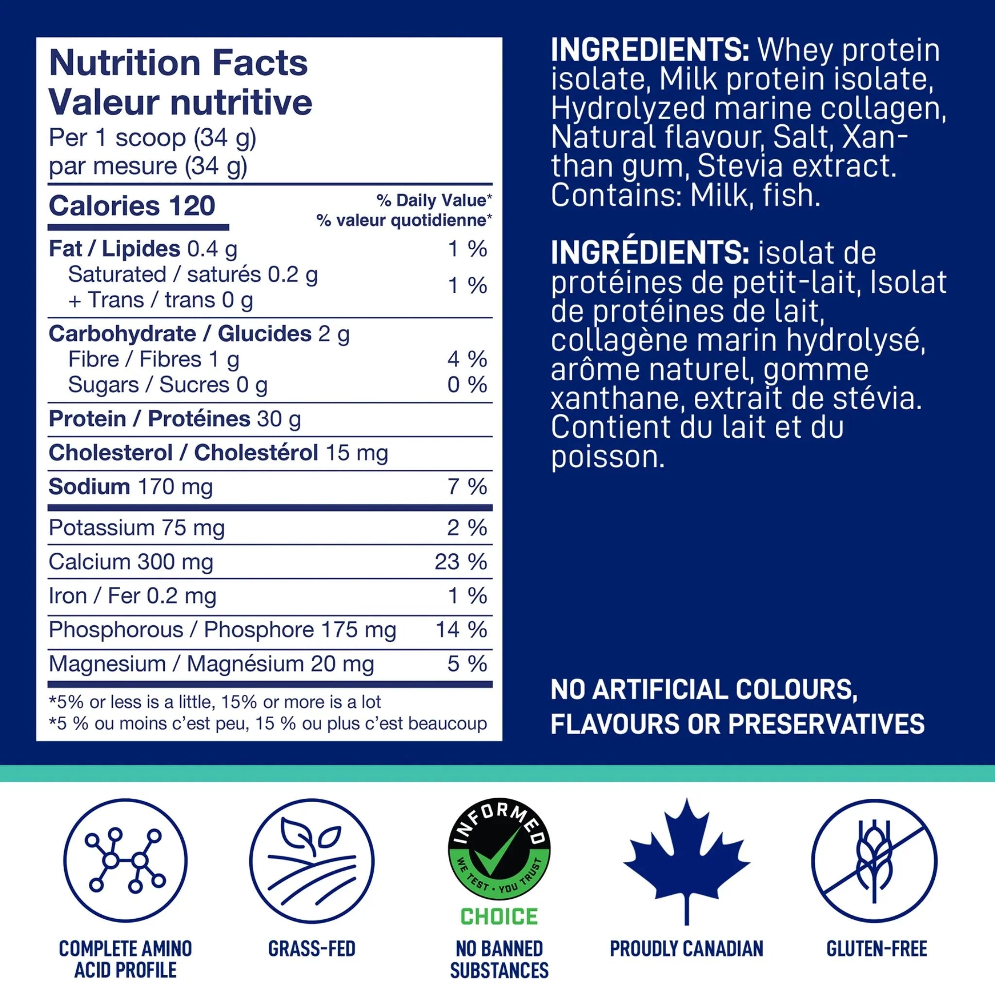 LeanFit Protein Isolate & Marine Collagen Salted Caramel 824g