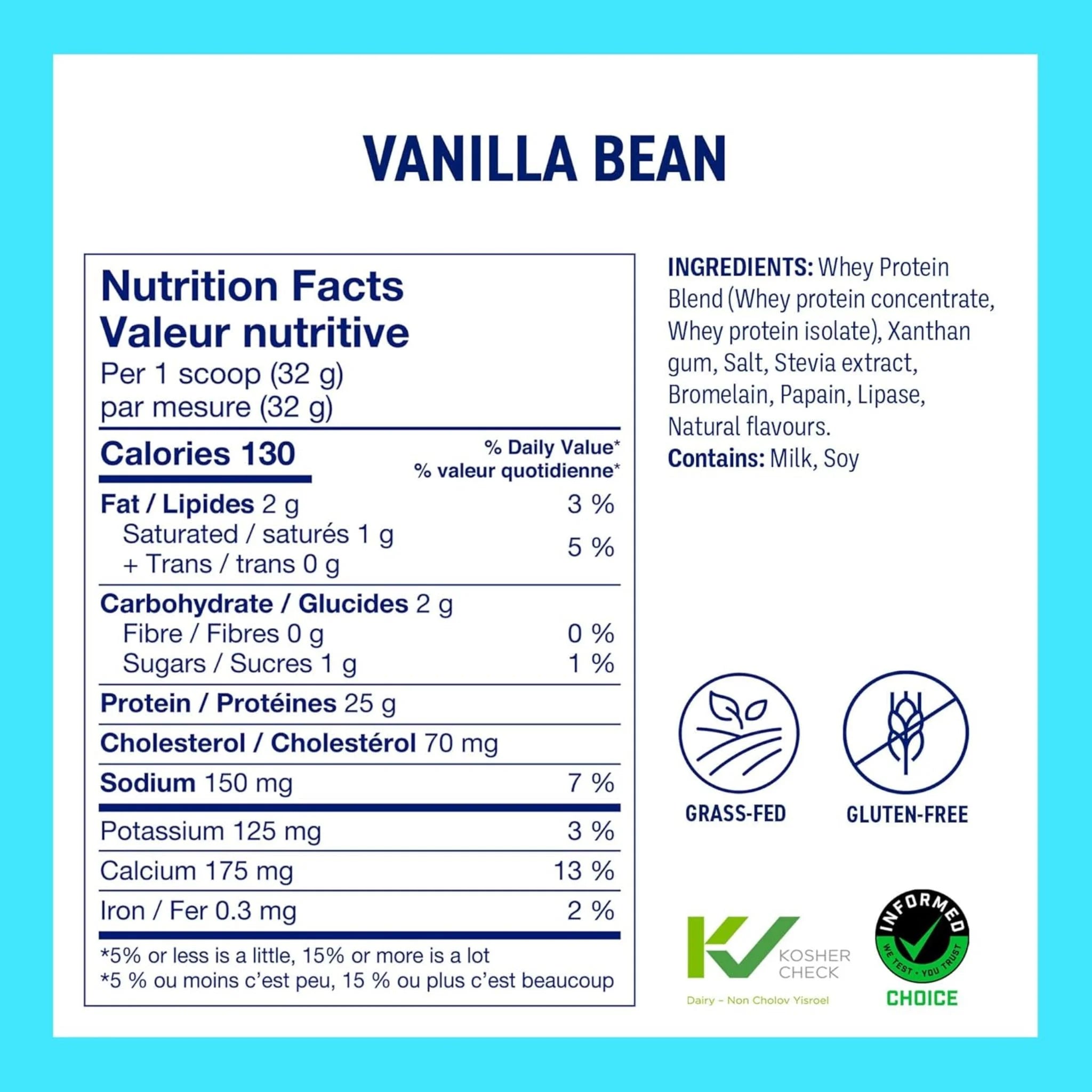 LeanFit Whey Protein Vanilla Bean 832g