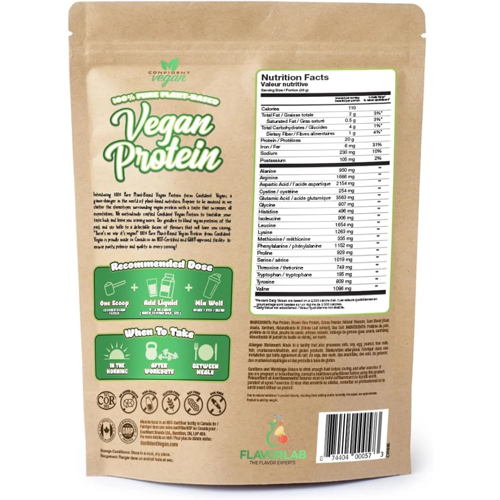 Confident Vegan Protein Coffee Caramel Fudge 907g