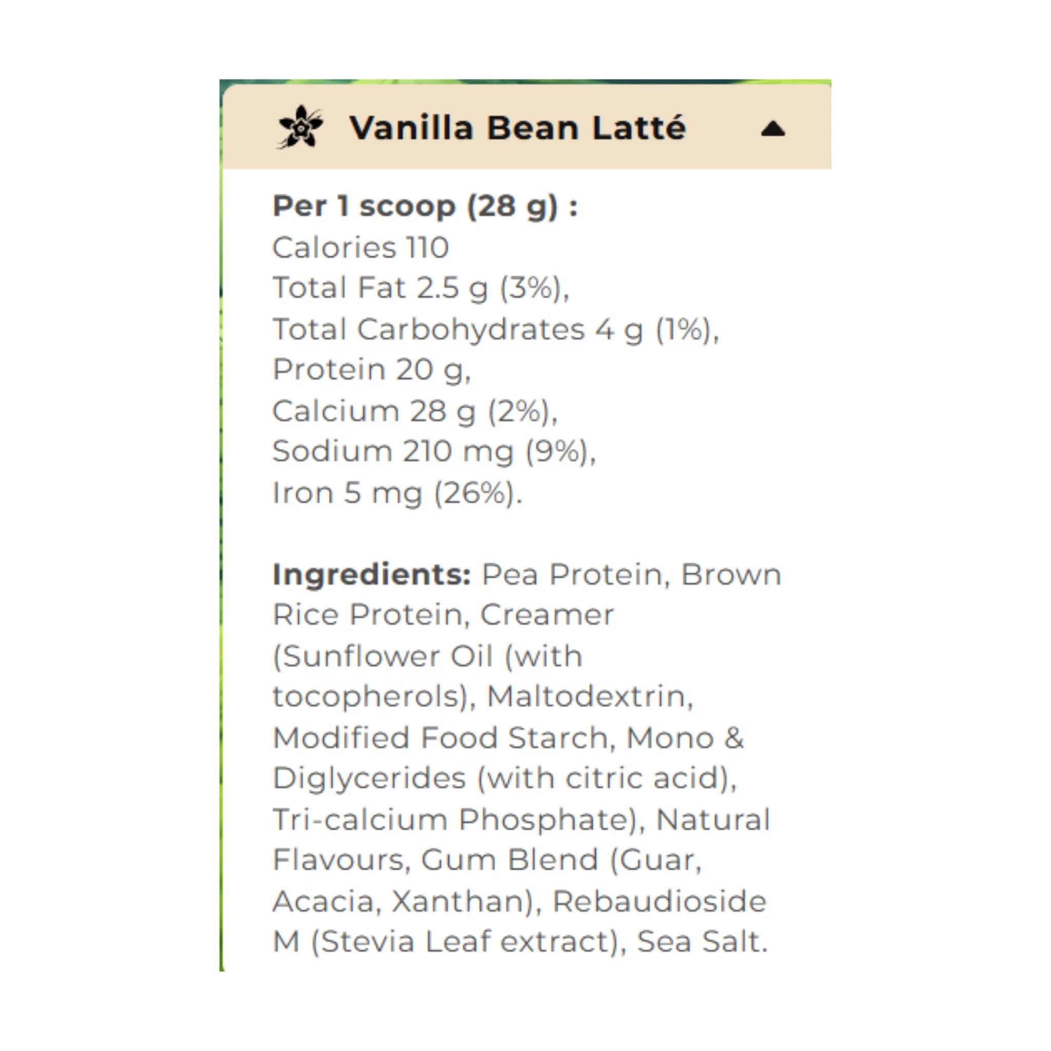 Confident Vegan Protein Vanilla Bean Latte 907g