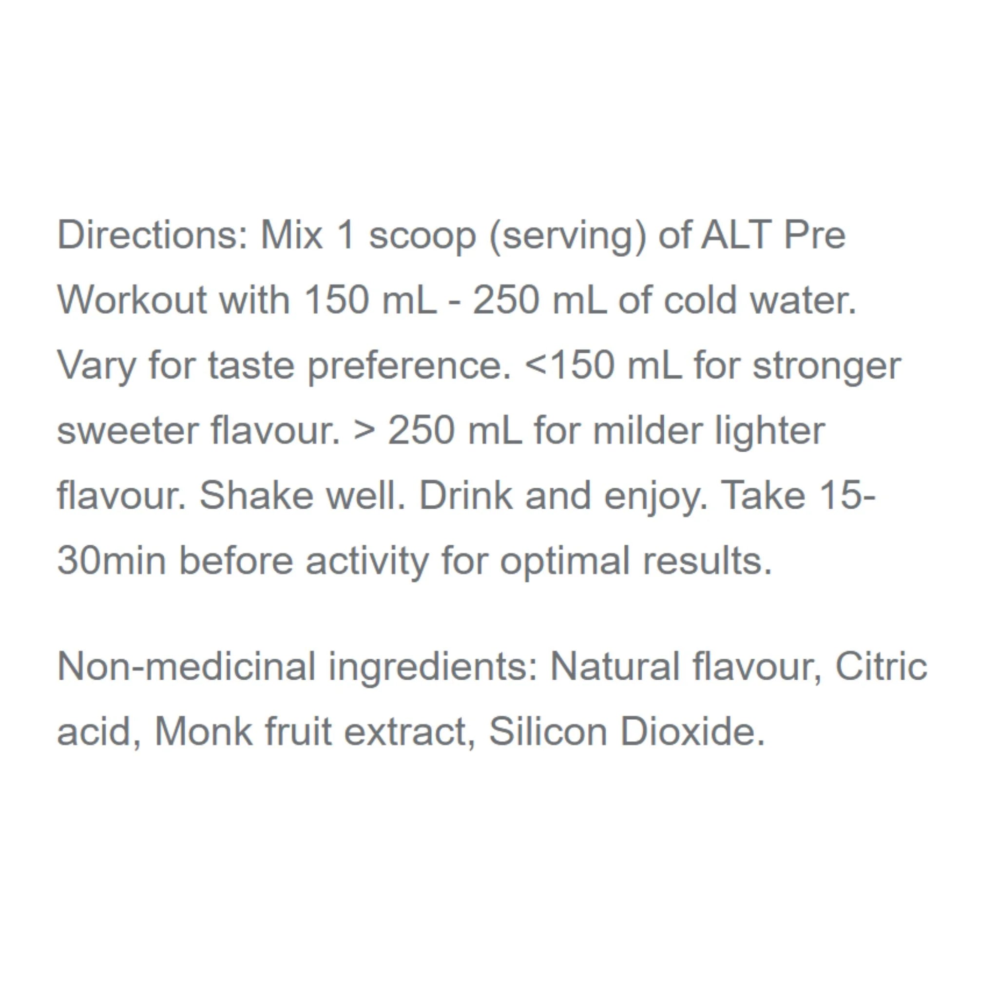 ALT Pre-Workout Sour Green Cherry 440g