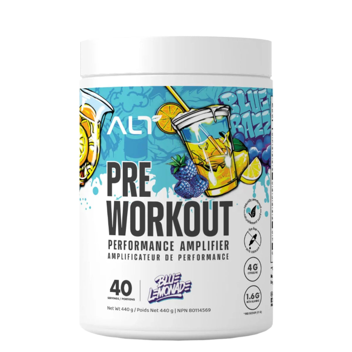 ALT Pre-Workout Blue Raspberry Lemonade 440g