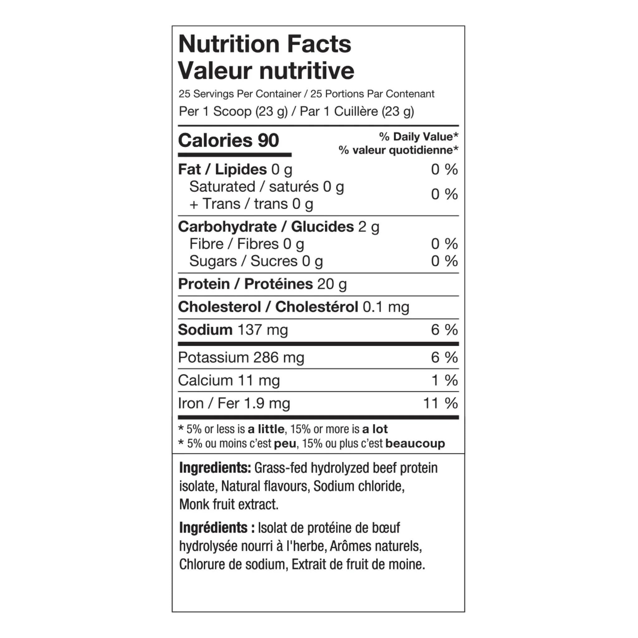 ALT Grass - Fed Beef Protein Peach Mango 725g - Nature's Source Inc