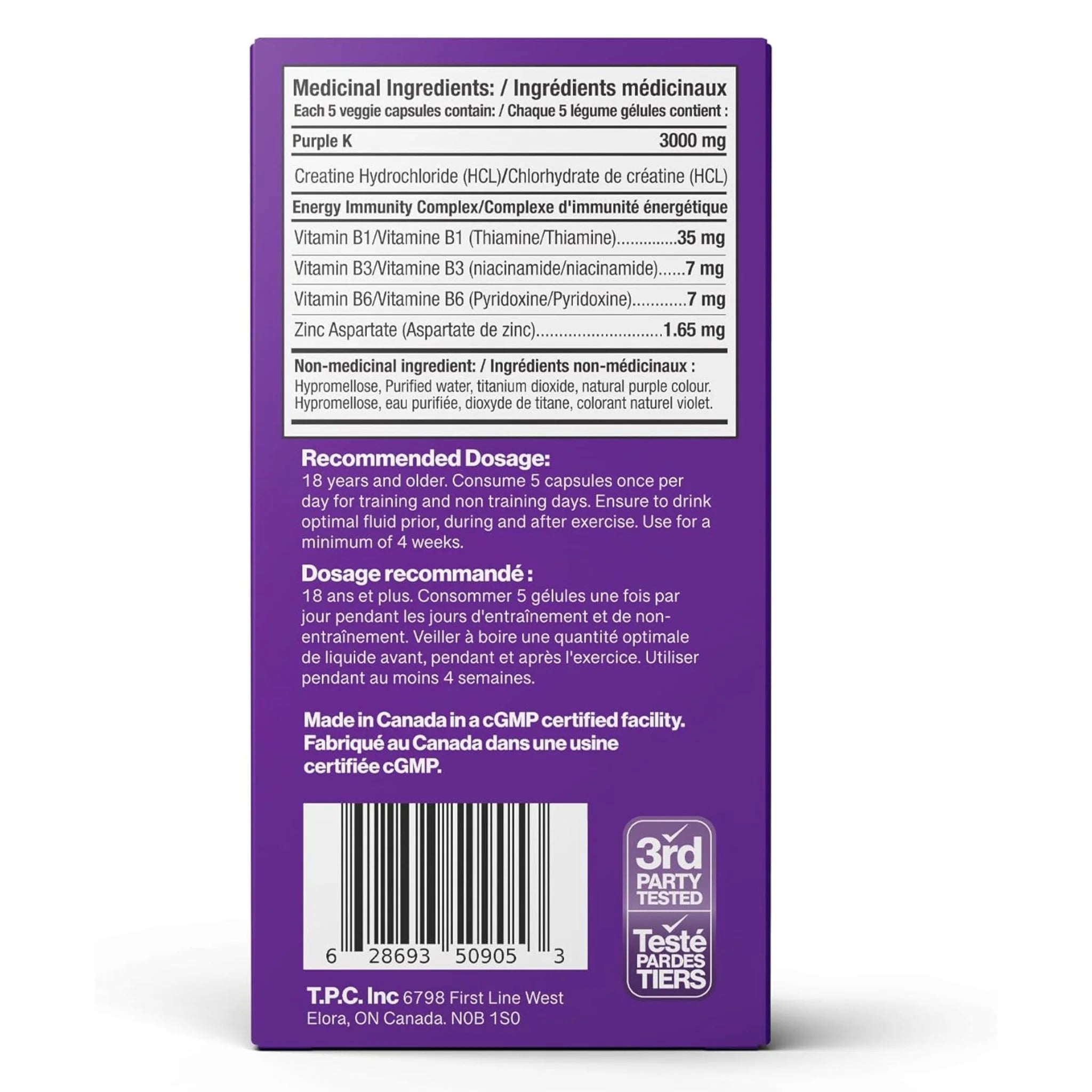 Purple-K Creatine, 150 Vegetable Capsules