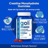Goli Creatine Monohydrate Gummies Zero Sugar 60ct