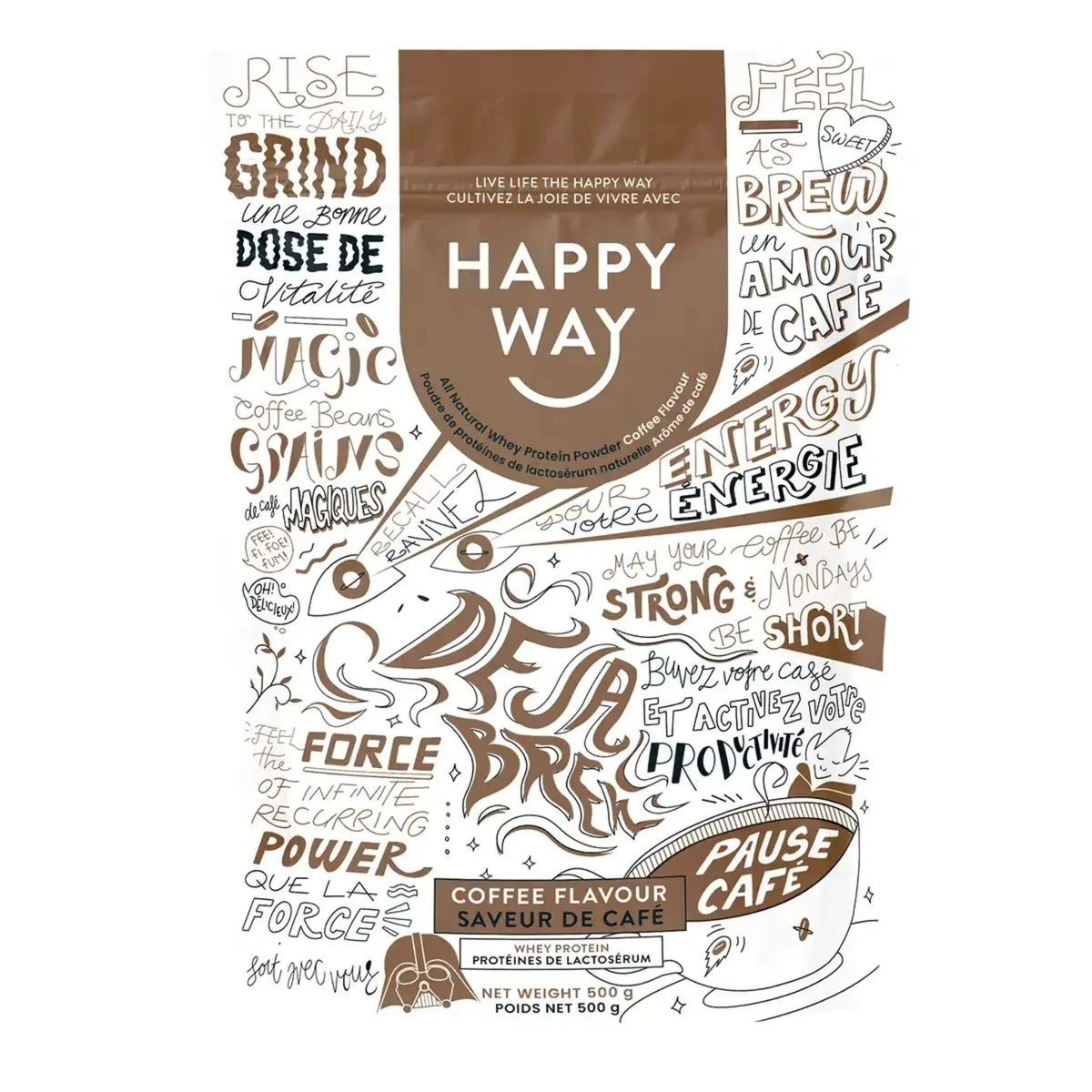 Happy Way Whey Protein Coffee 500g - Nature's Source Inc