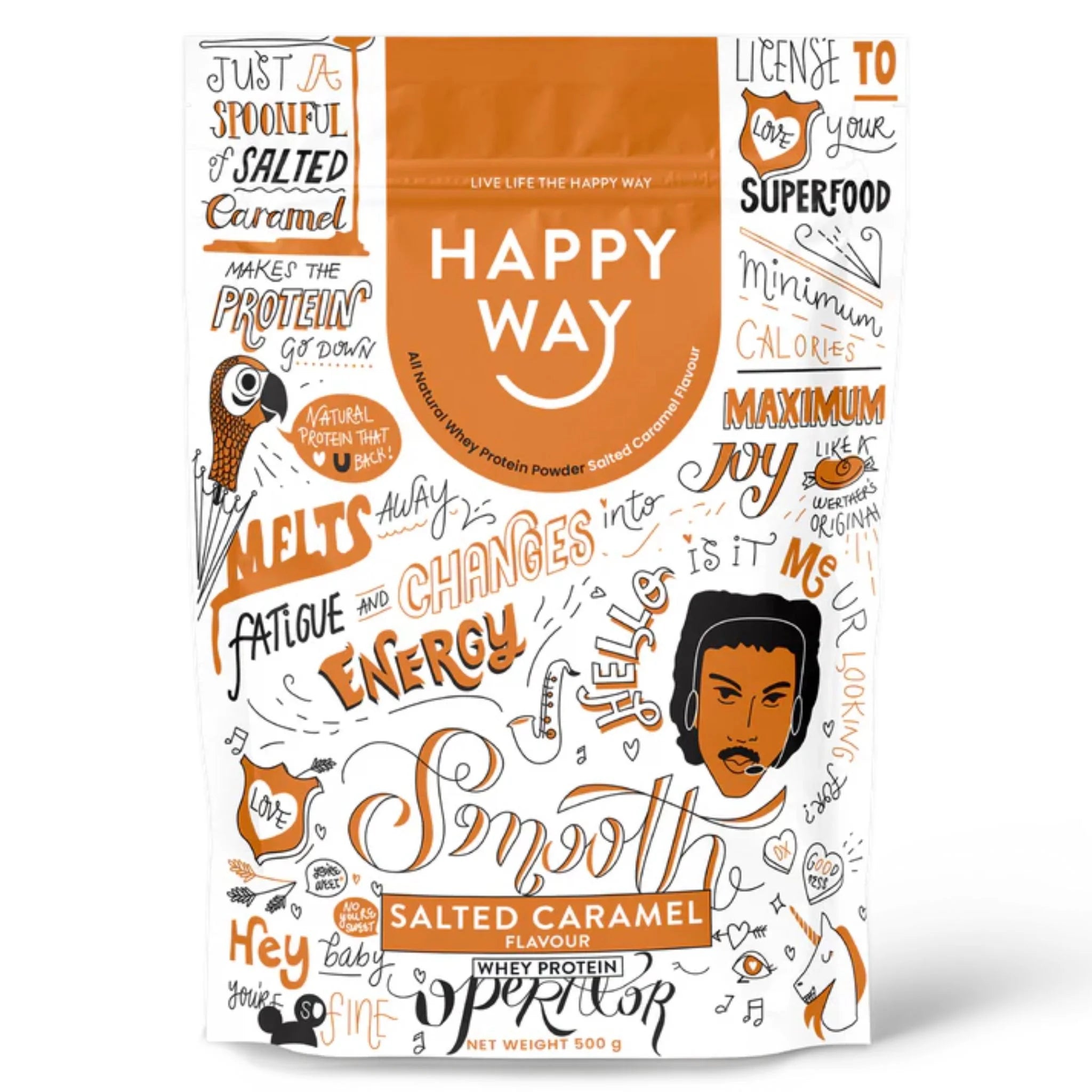 Happy Way Whey Protein Salted Caramel 500g - Nature's Source Inc