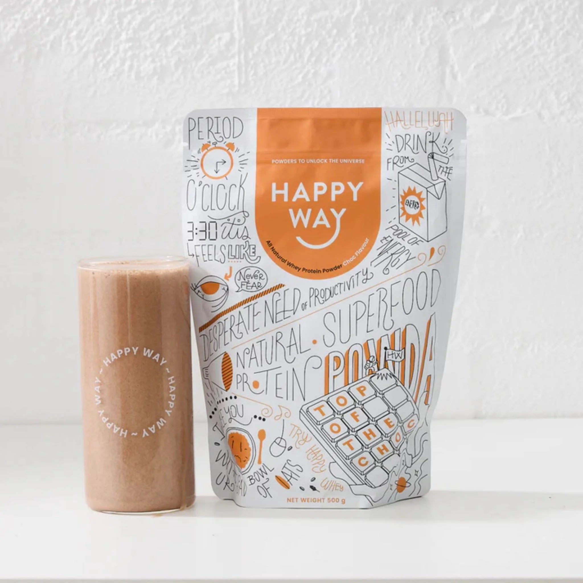 Happy Way Whey Protein Chocolate 500g - Nature's Source Inc