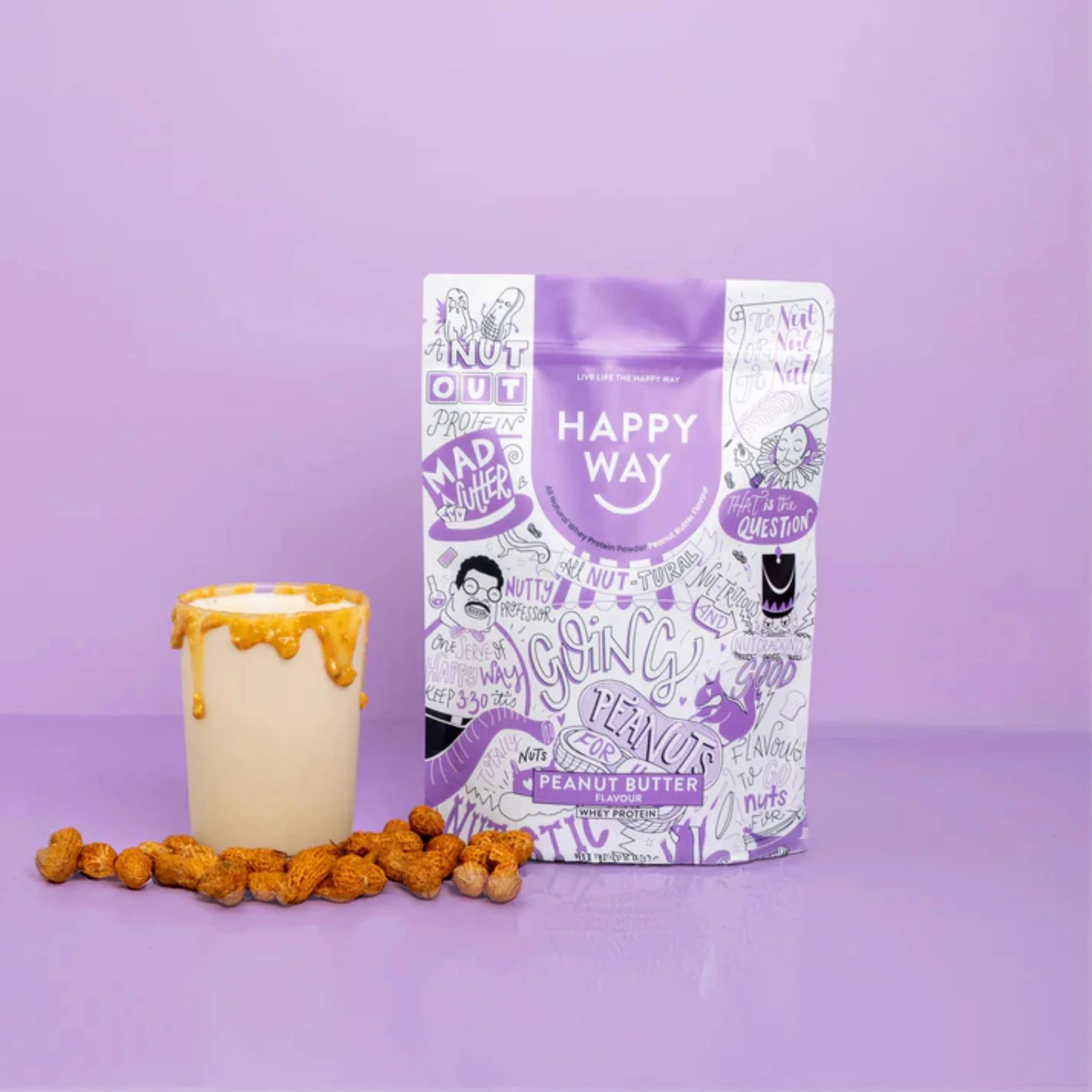Happy Way Whey Protein Peanut Butter 500g - Nature's Source Inc