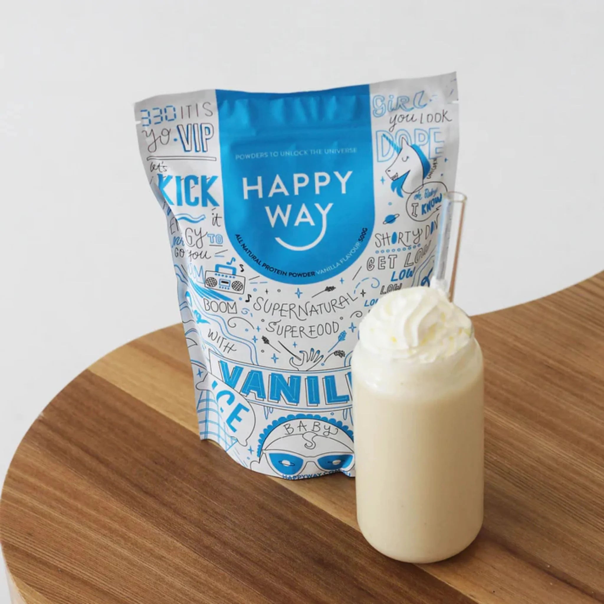 Happy Way Whey Protein Vanilla 1kg - Nature's Source Inc