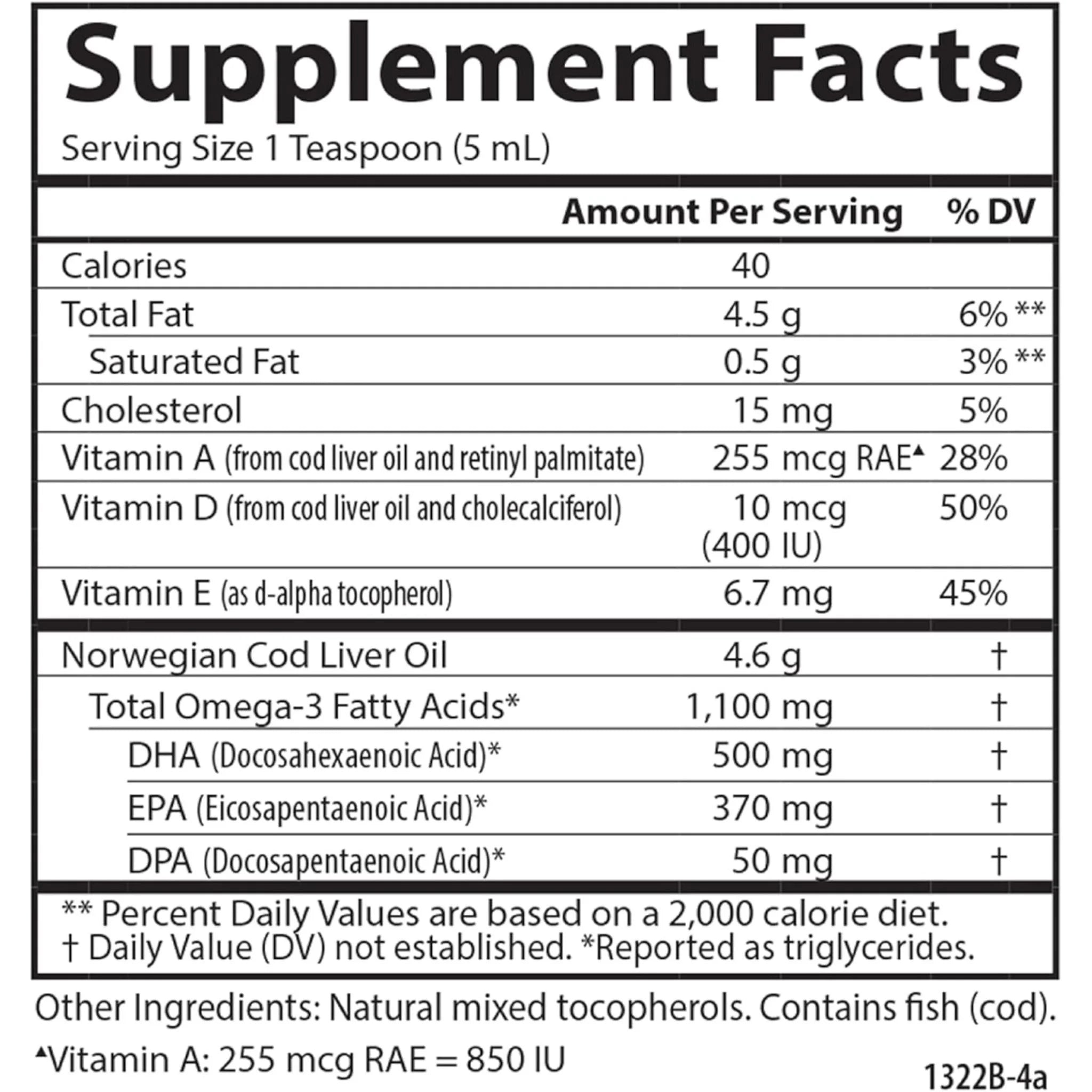 Carlson Cod Liver Oil Natural 500ml - Nature's Source Inc