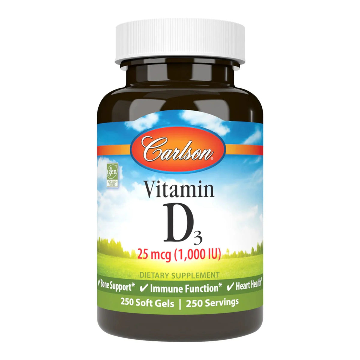 Carlson Laboratories Vitamin D 1000IU 250 Softgels