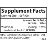 Carlson Laboratories Vitamin D 1000IU 250 Softgels
