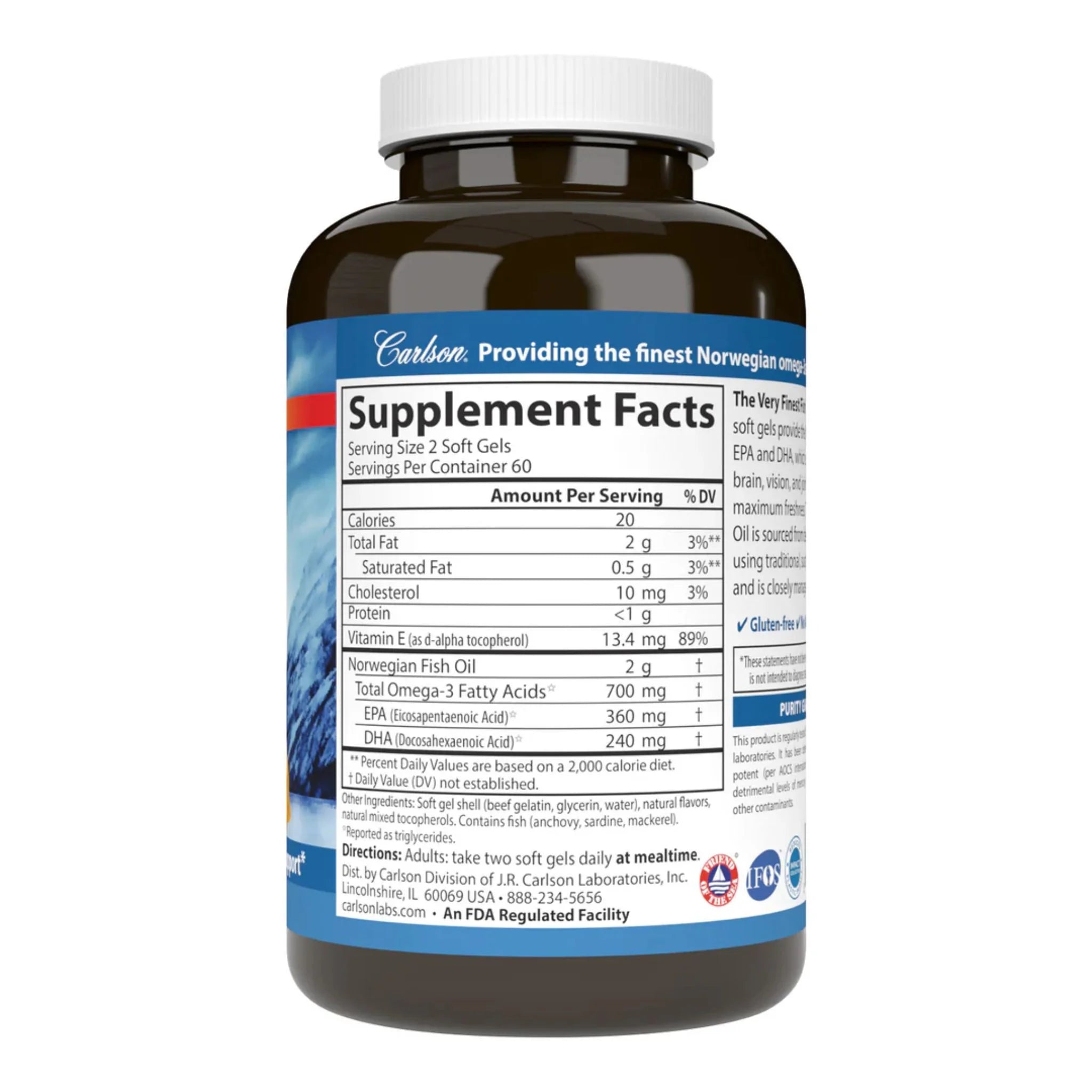 Carlson Laboratories VFFO Lemon 120 Softgels