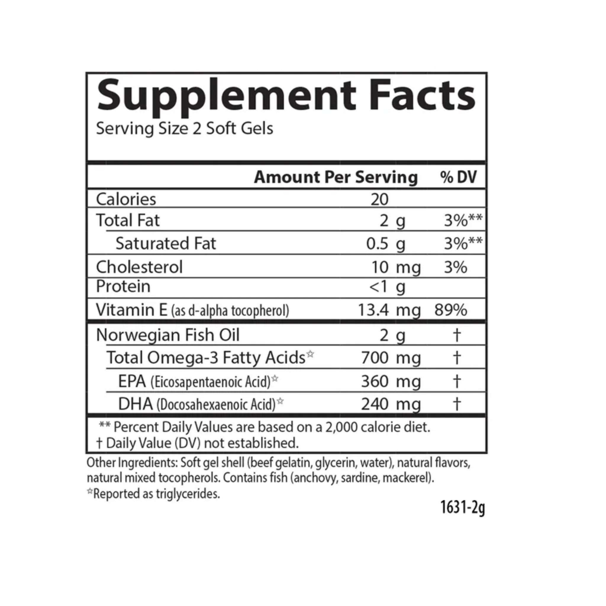 Carlson Laboratories VFFO Lemon 120 Softgels